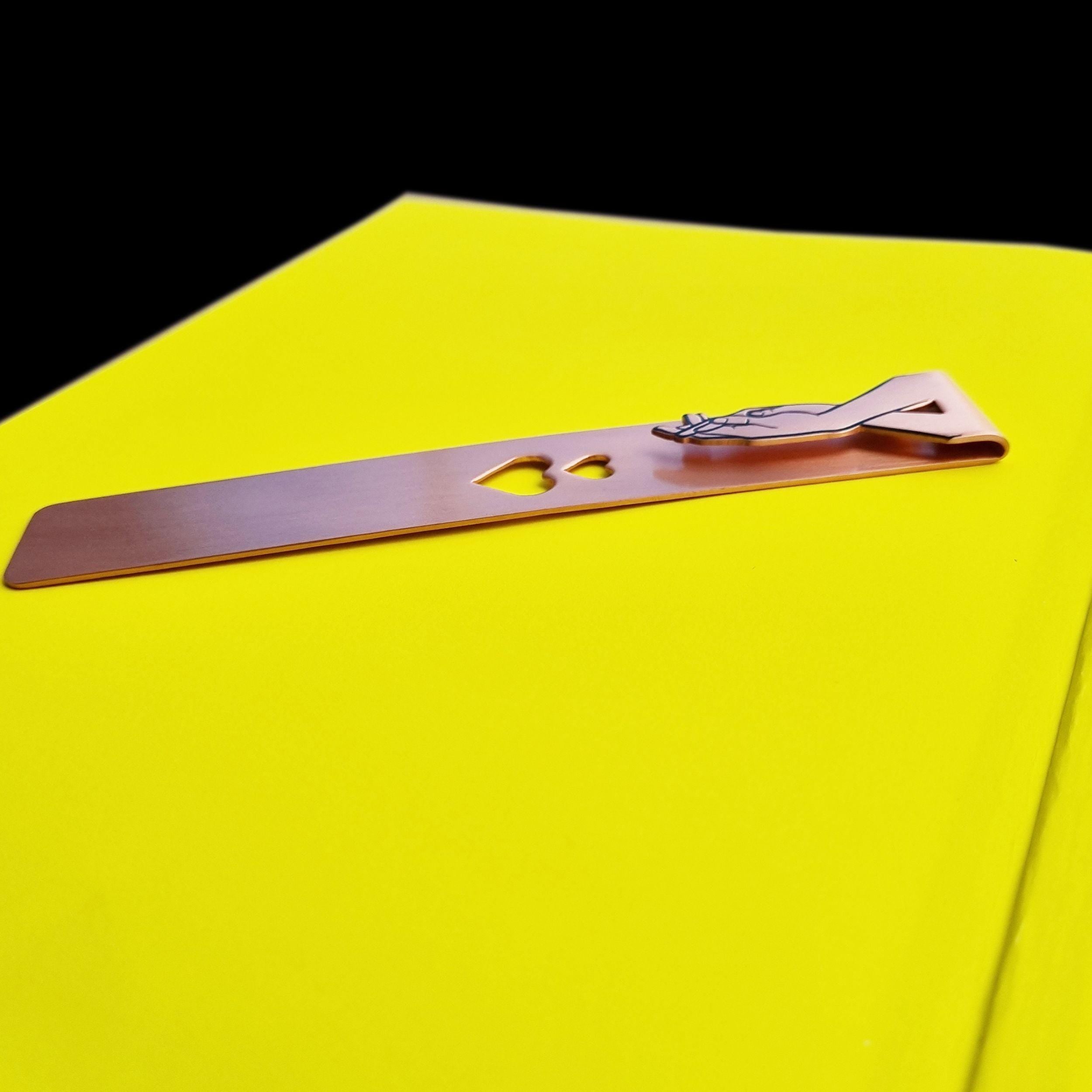 Silhouette 7th Wedding anniversary 22nd anniversary Copper bookmark Rowdy Robin