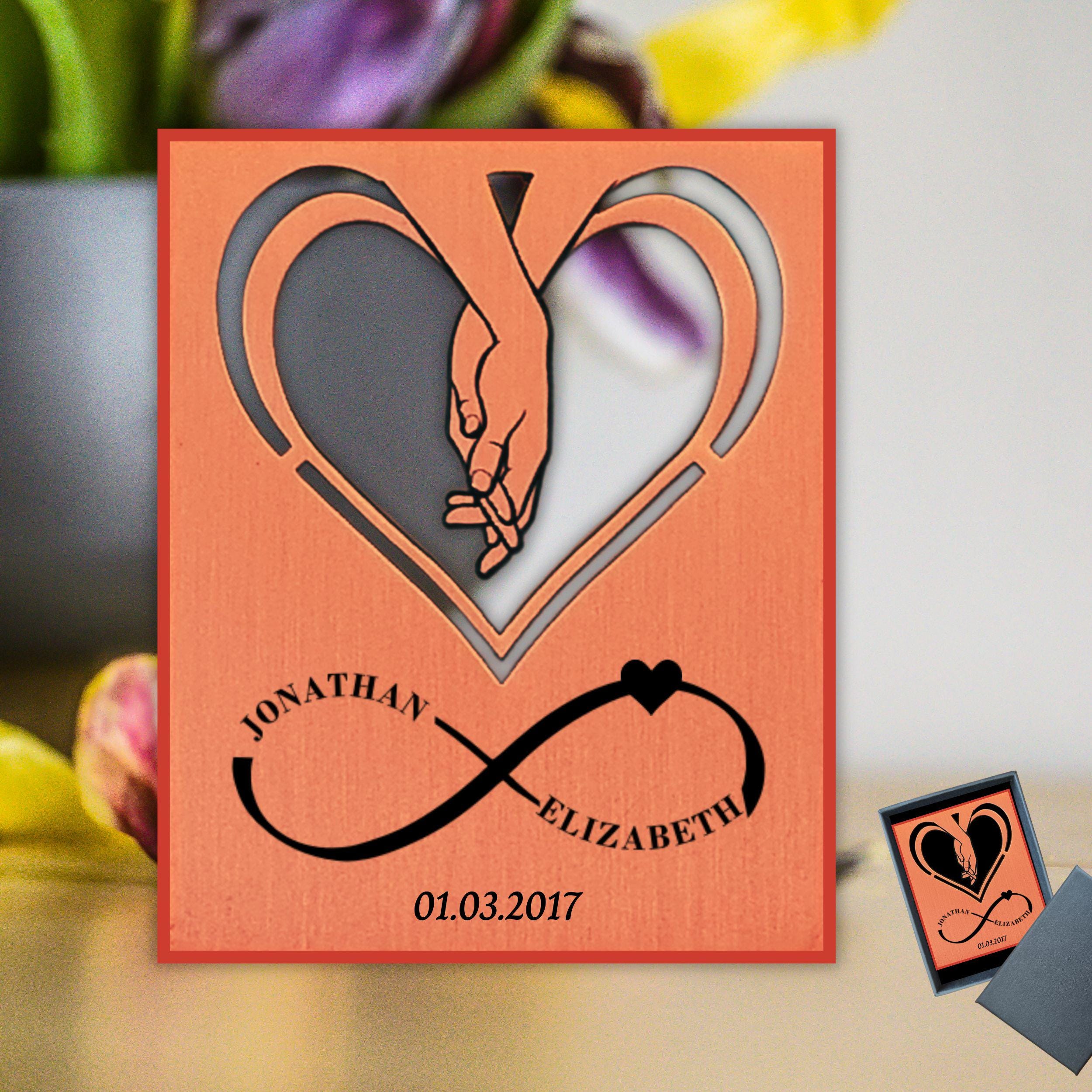 Infinite Love 8th Wedding Anniversary Bronze Anniversary Mantelpiece Rowdy Robin