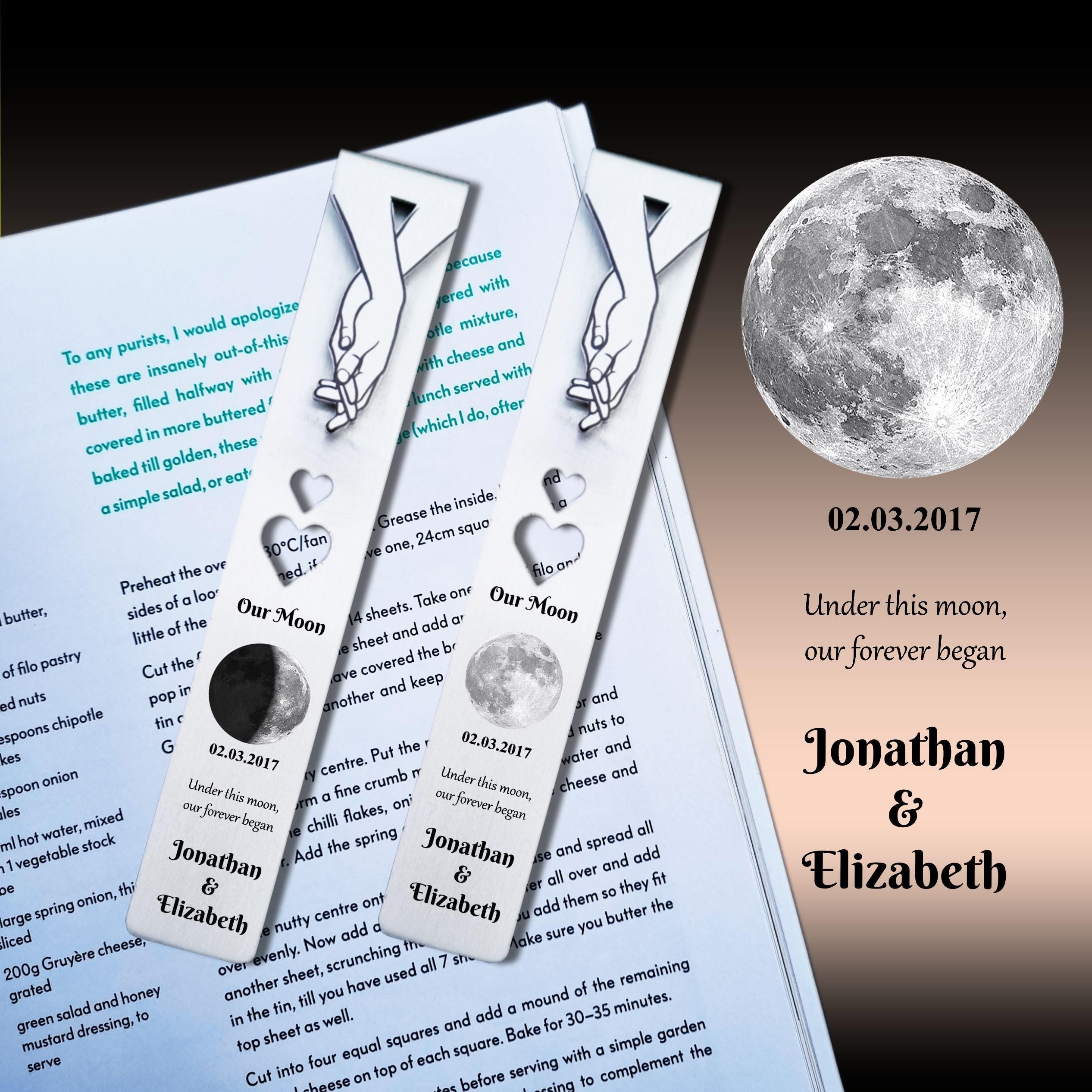 Our Moon 10th Wedding Anniversary Tin Bookmark Rowdy Robin