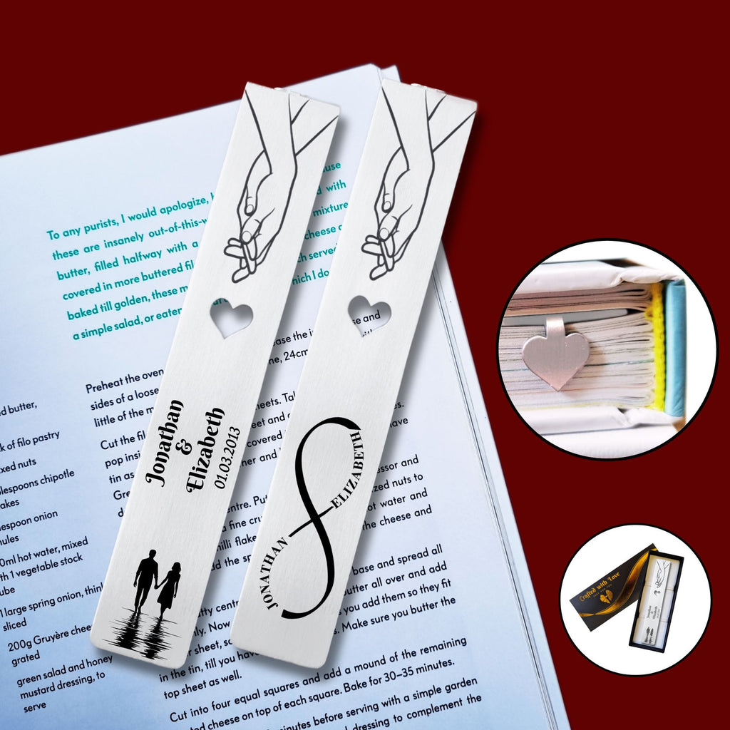 Personalised Tin Bookmark 10th  Wedding Anniversary Gift for Wife