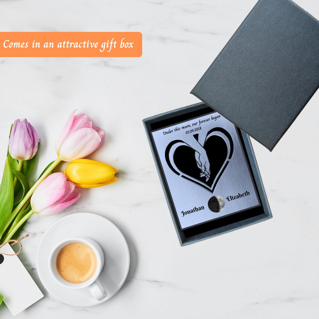 Our Moon 11th Wedding Anniversary Steel Mantelpiece Rowdy Robin