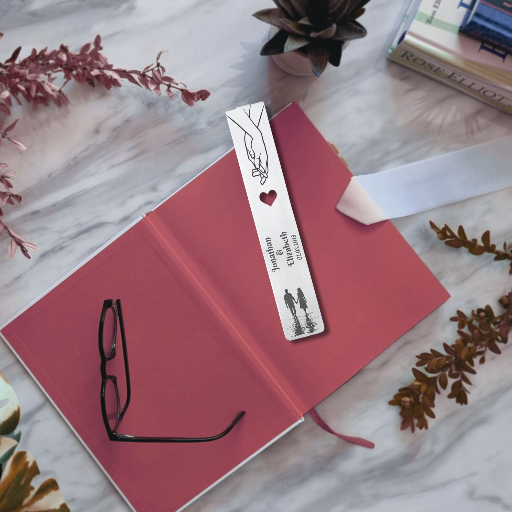 Personalised Tin Bookmark 10th  Wedding Anniversary Gift for Wife