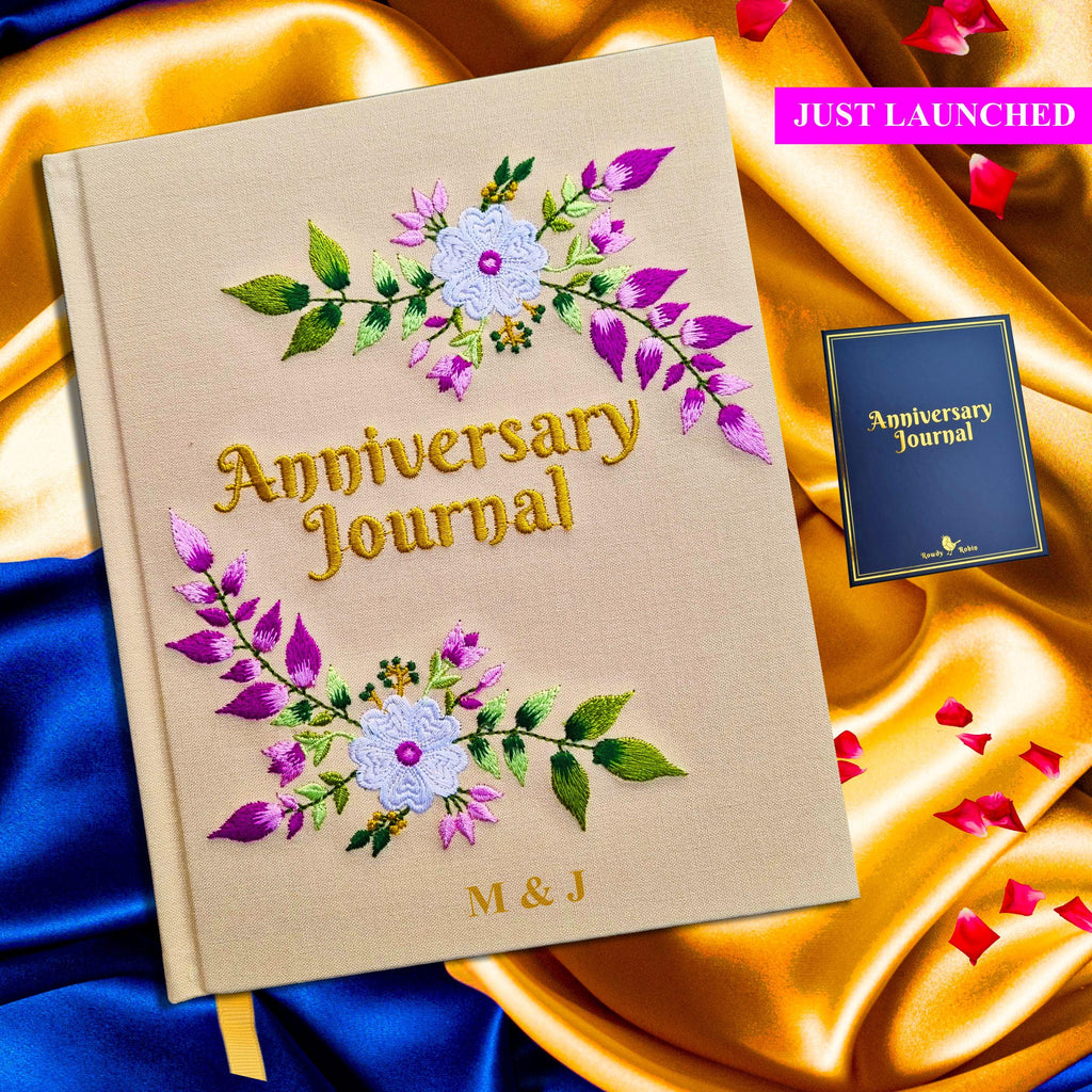 Purple bloom - Wedding Anniversary Journal Paper Anniversary gift Rowdy Robin