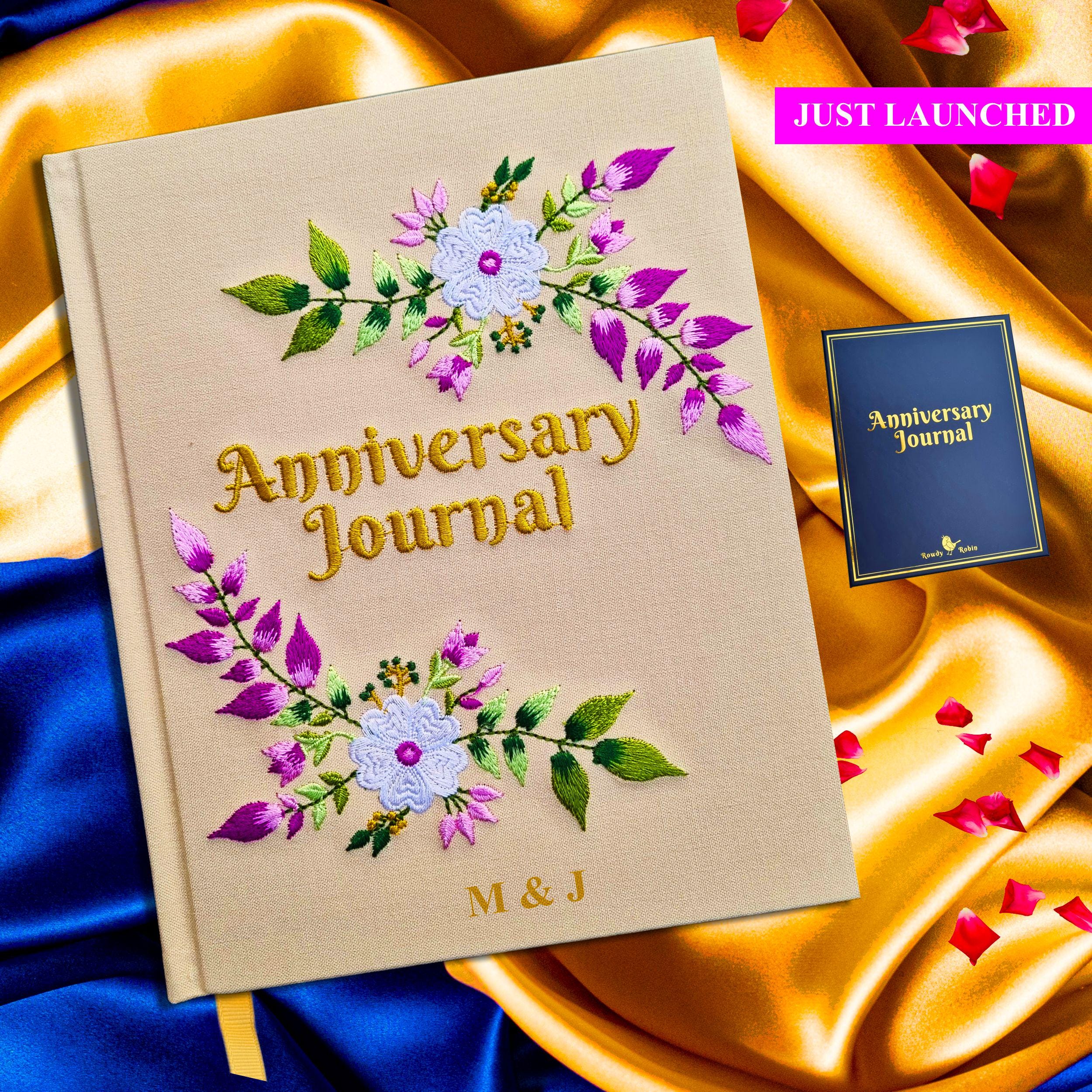 Purple bloom - Wedding Anniversary Journal Paper Anniversary gift Rowdy Robin