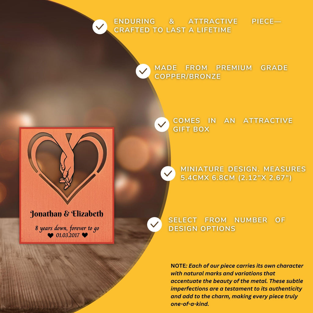 Infinite Love 8th Wedding Anniversary Bronze Anniversary Mantelpiece Rowdy Robin