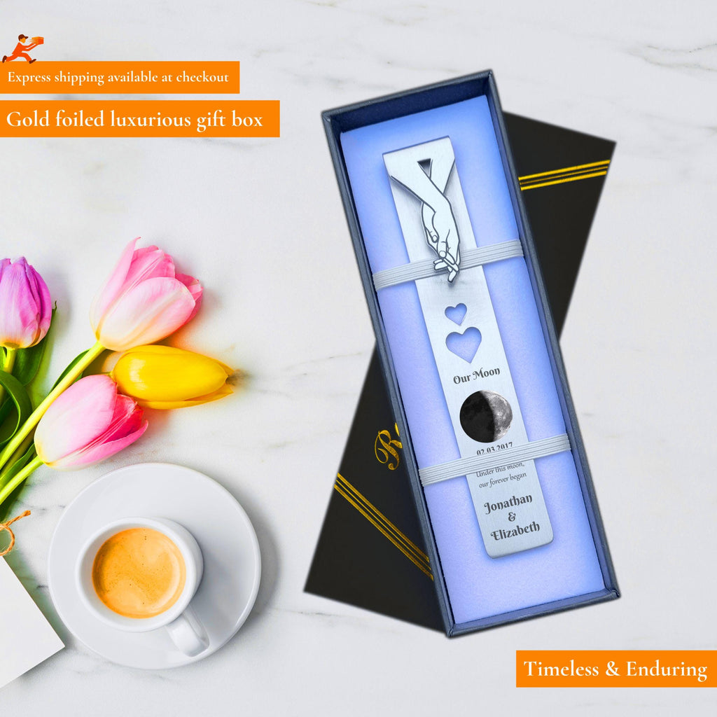 Our Moon 10th Wedding Anniversary Tin Bookmark Rowdy Robin