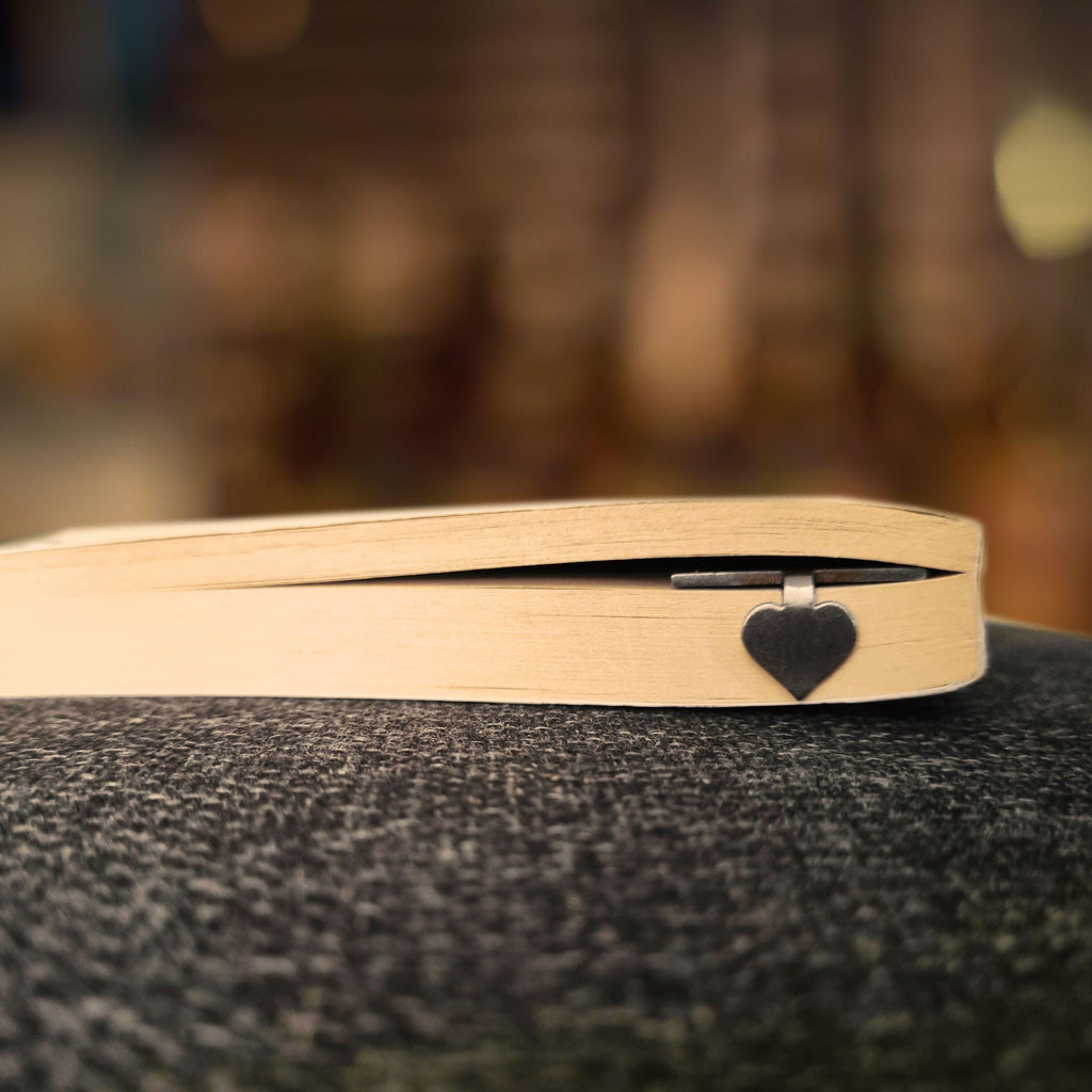 Infinite love 11th Wedding Anniversary Steel Anniversary Bookmark with Heart Rowdy Robin