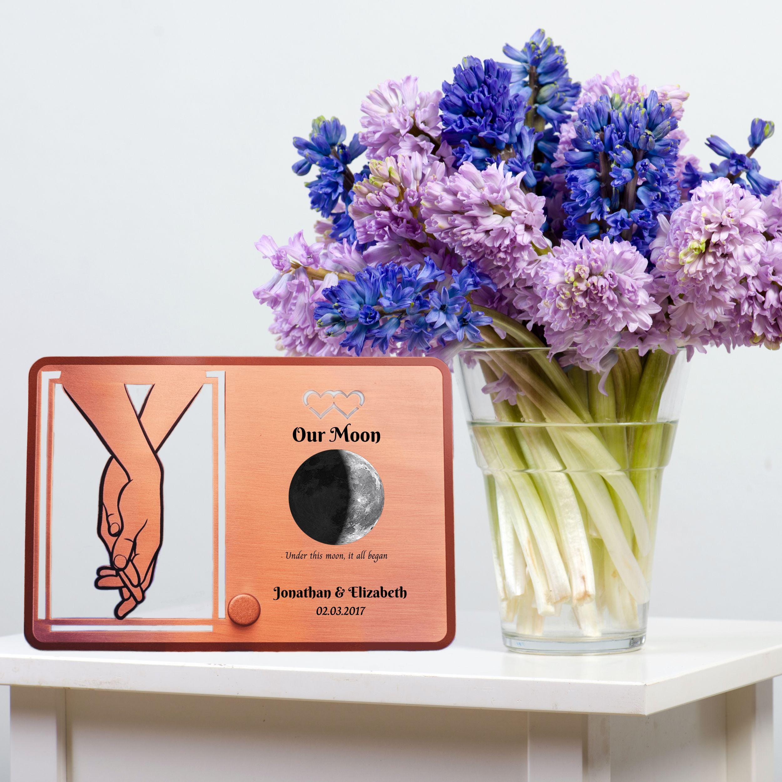 Our Moon 7th Wedding Anniversary 22nd anniversary Copper Frame Rowdy Robin