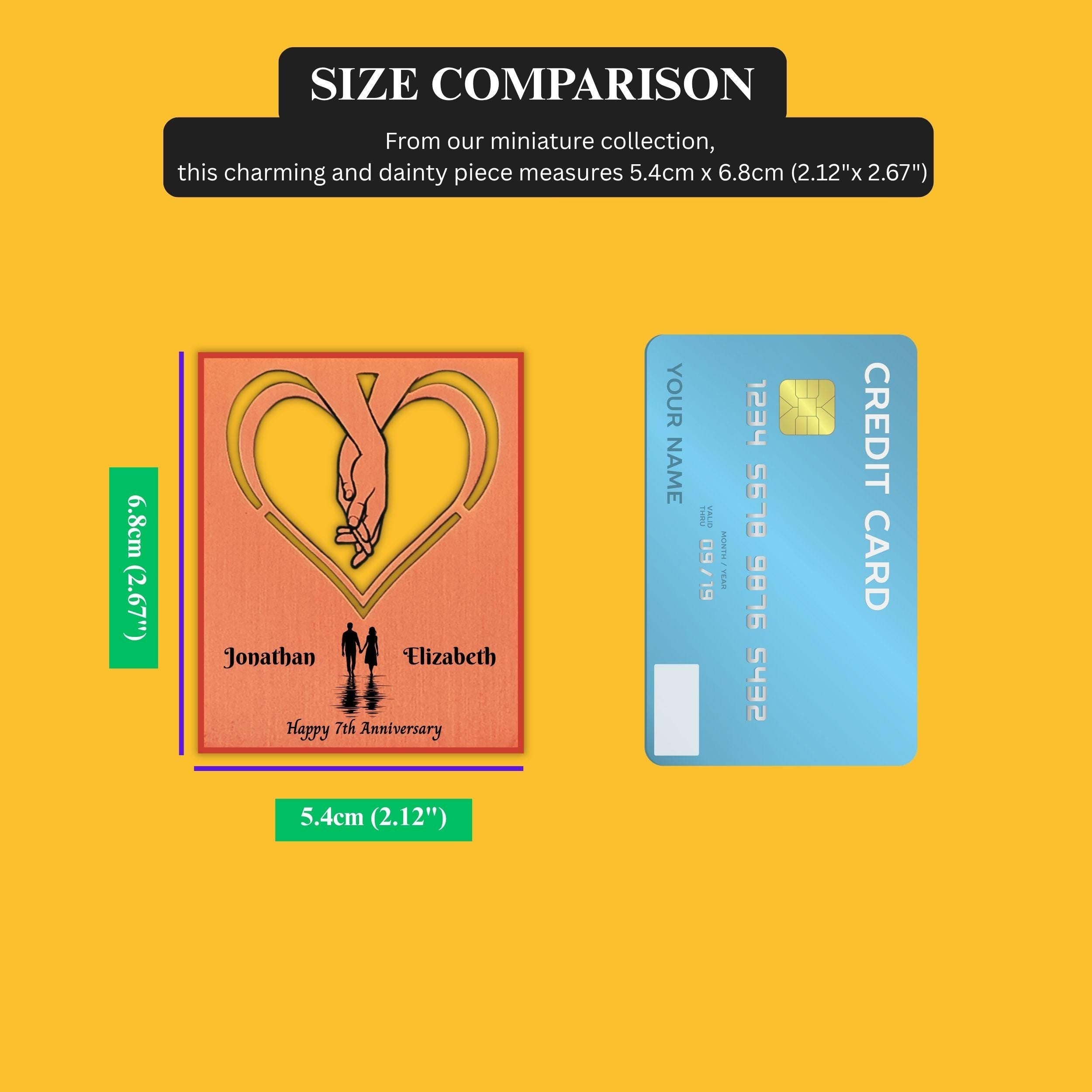 Silhouette 7th Wedding Anniversary 22nd anniversary Copper Mantelpiece Rowdy Robin