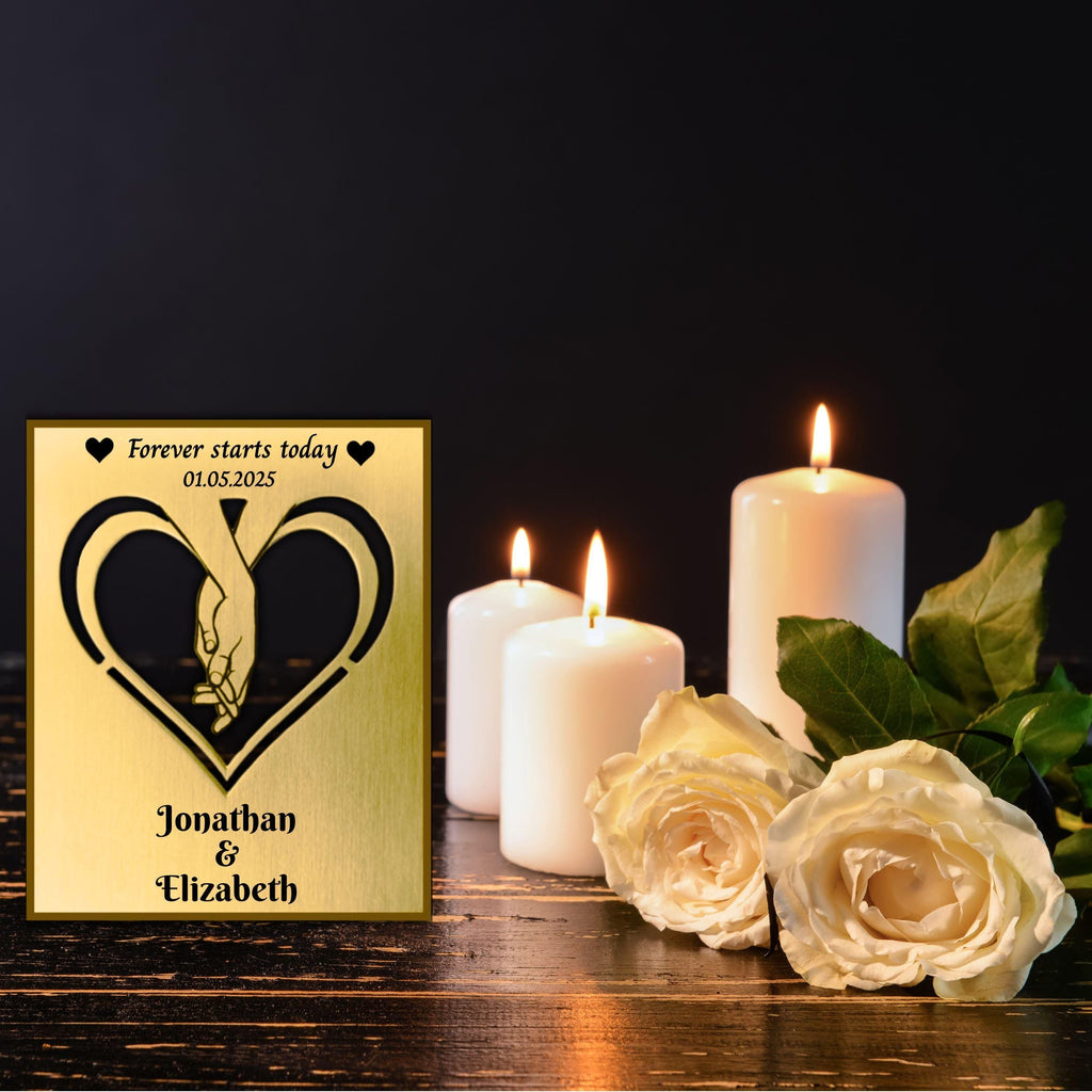 Brass Mantelpiece - Wedding gift Bride & Groom Rowdy Robin