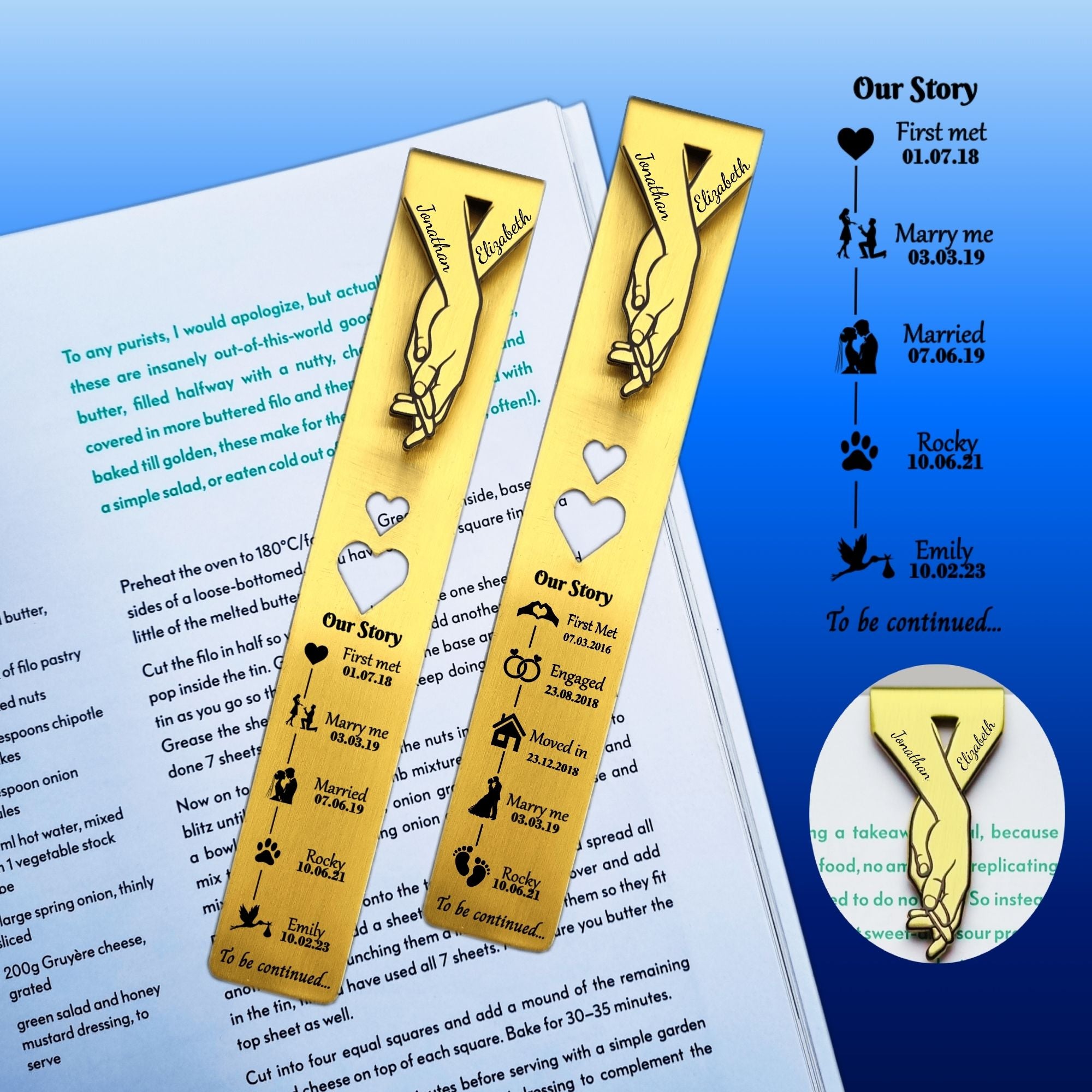 Infinite Love 21st Wedding Anniversary Brass Bookmark