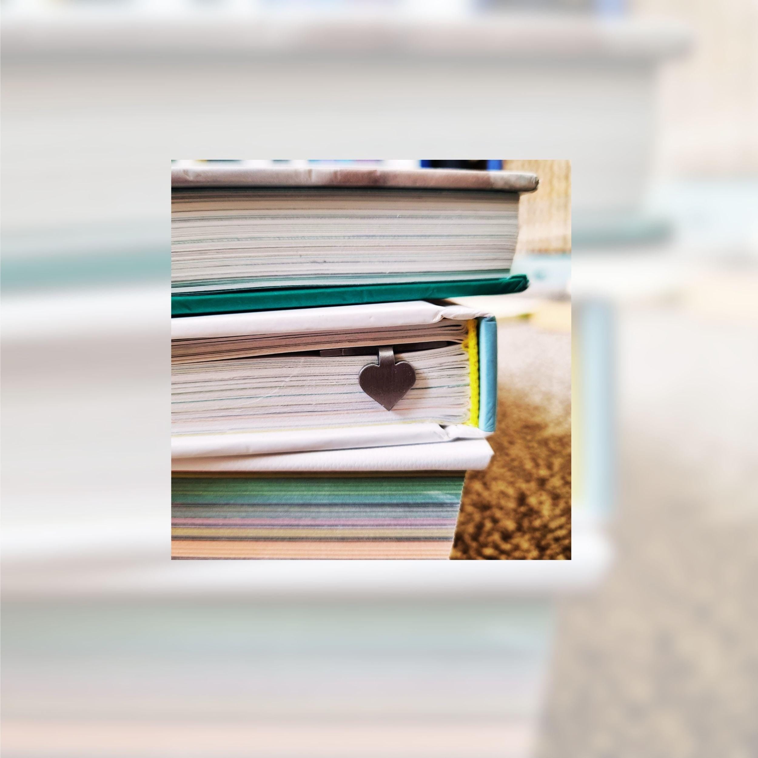 Infinite love 11th Wedding Anniversary Steel Anniversary Bookmark with Heart Rowdy Robin