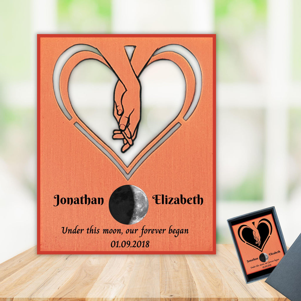 Our Moon 7th Wedding Anniversary 22nd anniversary Copper Mantelpiece Rowdy Robin