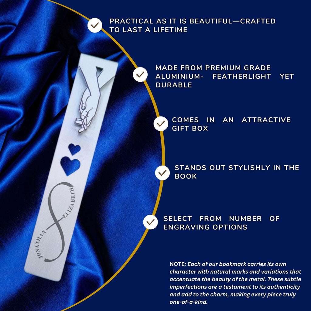 Infinite Love 10th Wedding Anniversary Tin Bookmark Rowdy Robin