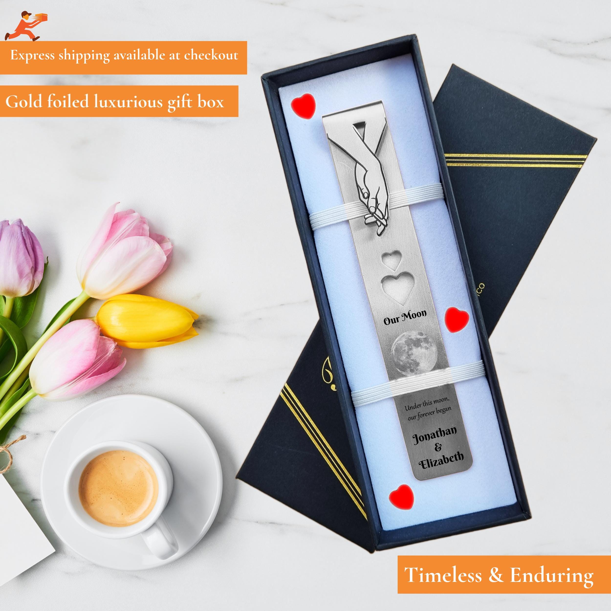 Our moon 11th Wedding Anniversary Steel Anniversary Bookmark Rowdy Robin