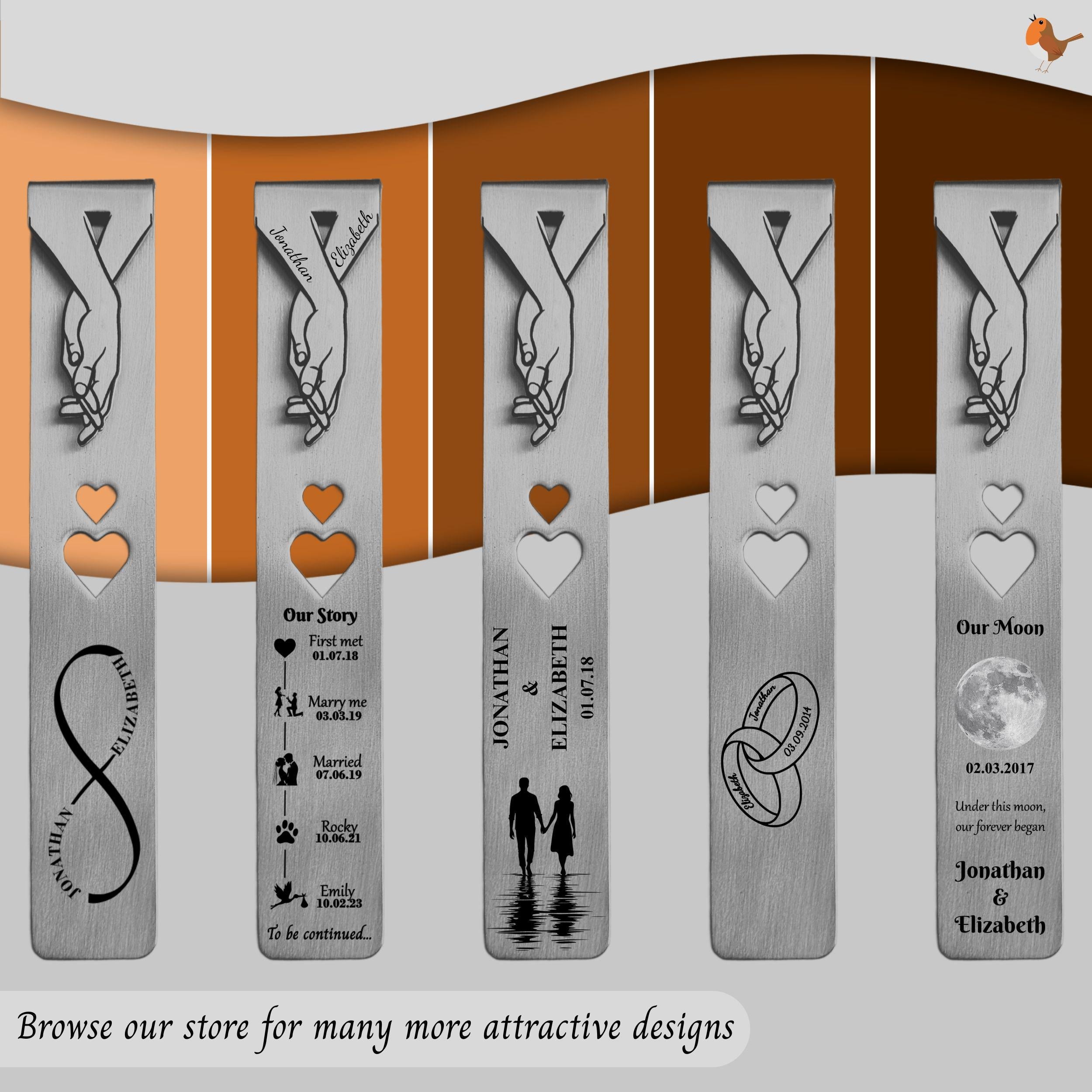 Infinite Love 10th Wedding Anniversary Tin Bookmark Rowdy Robin