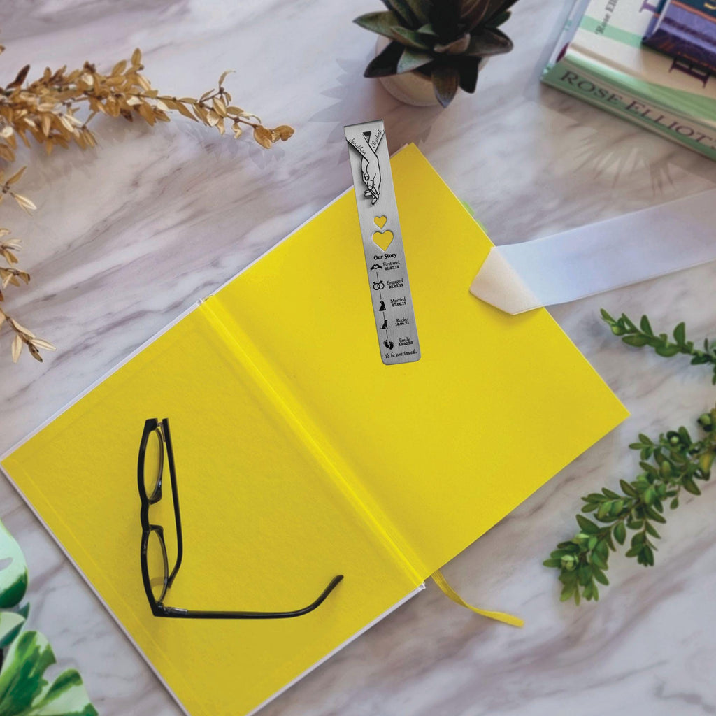 Our Story 11th Wedding Anniversary Steel Anniversary Bookmark Rowdy Robin