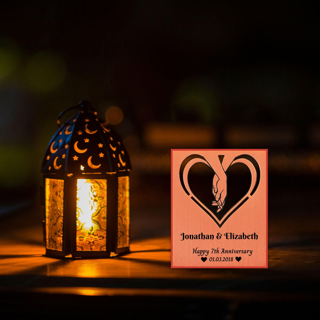 Infinite Love 7th Wedding Anniversary 22nd anniversary Copper Mantelpiece Rowdy Robin