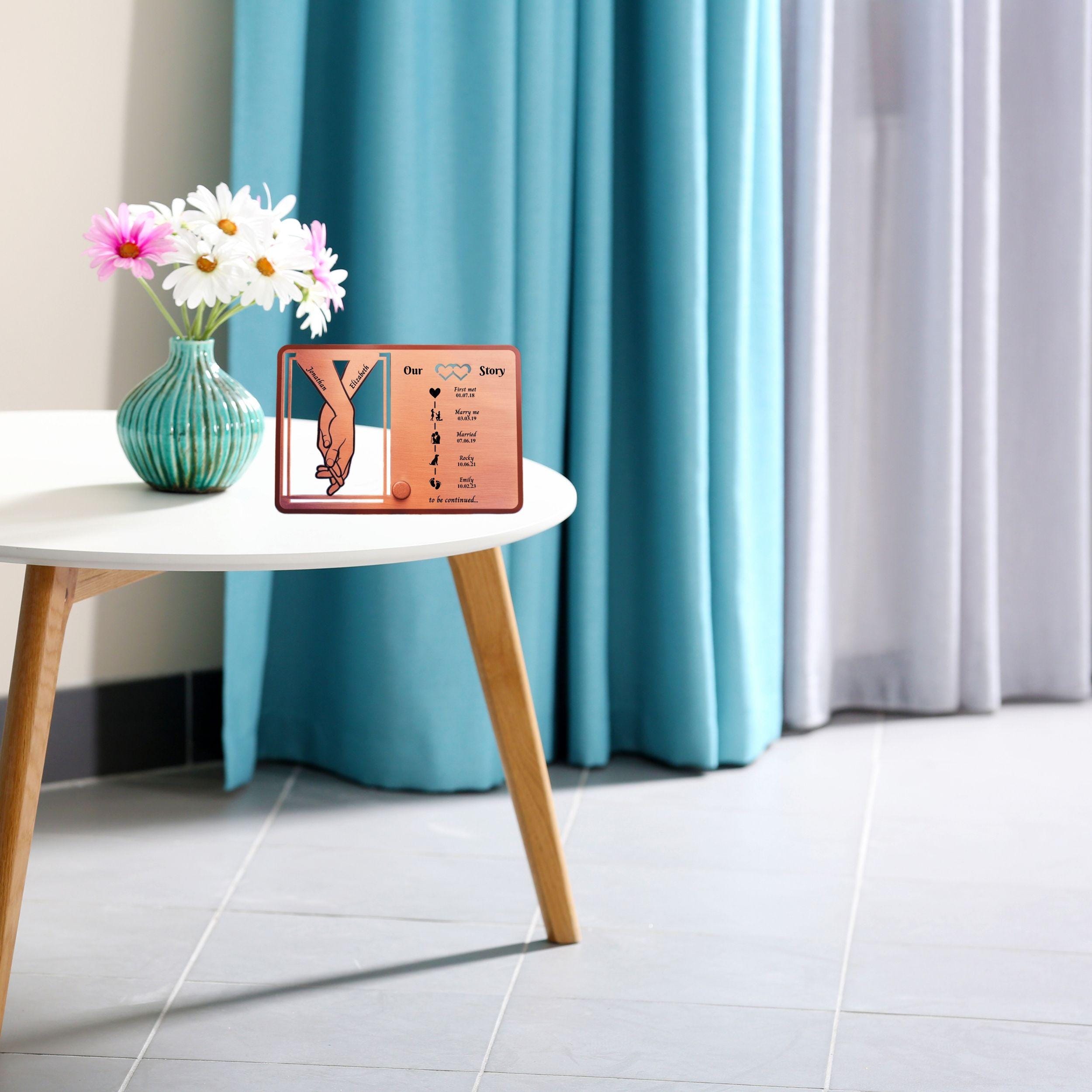 Our Story 7th Wedding Anniversary 22nd anniversary Copper frame Rowdy Robin