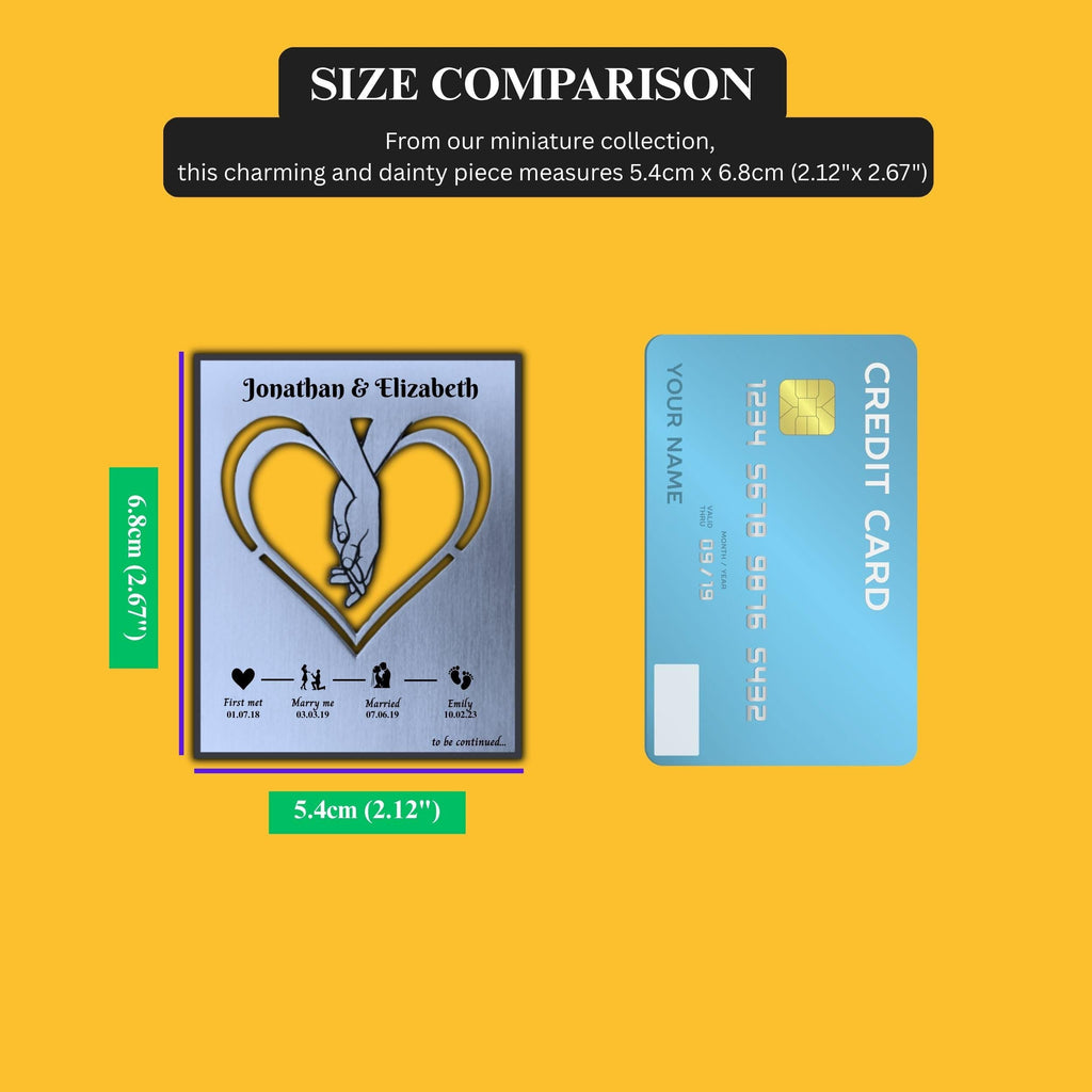 Our Story 11th Wedding Anniversary Steel Mantelpiece Rowdy Robin