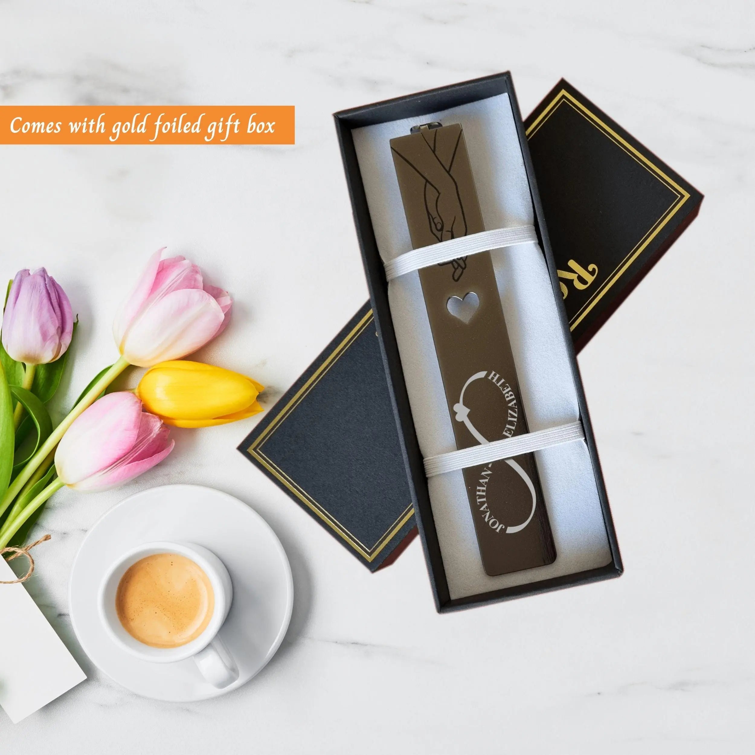 Infinite Love 6th Wedding anniversary Iron Anniversary bookmark with heart Rowdy Robin