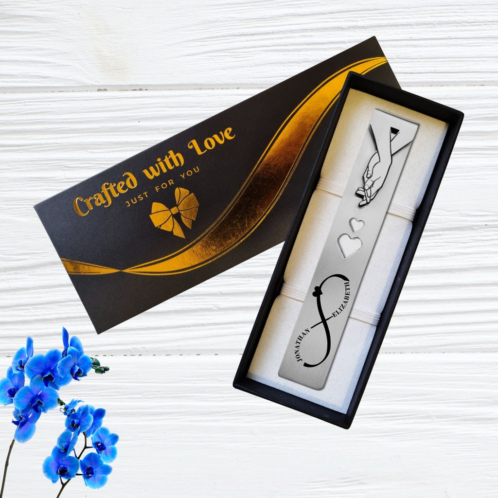 Personalised Steel Bookmark 11th Wedding Anniversary Gift for Wife