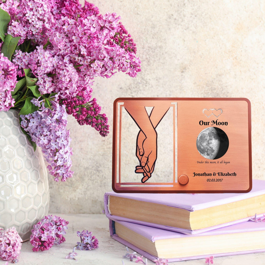 Our Moon 7th Wedding Anniversary 22nd anniversary Copper Frame Rowdy Robin