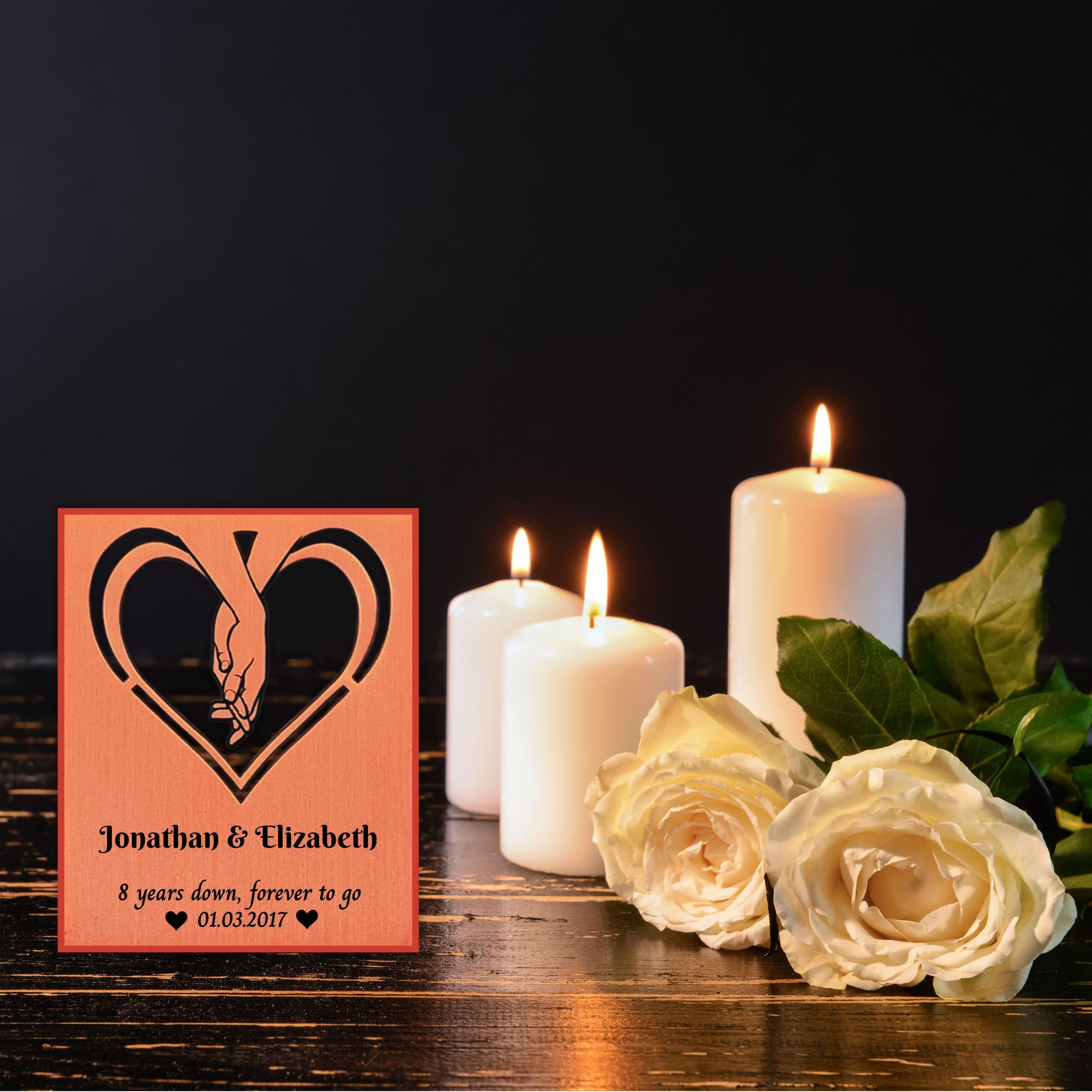 Infinite Love 8th Wedding Anniversary Bronze Anniversary Mantelpiece Rowdy Robin