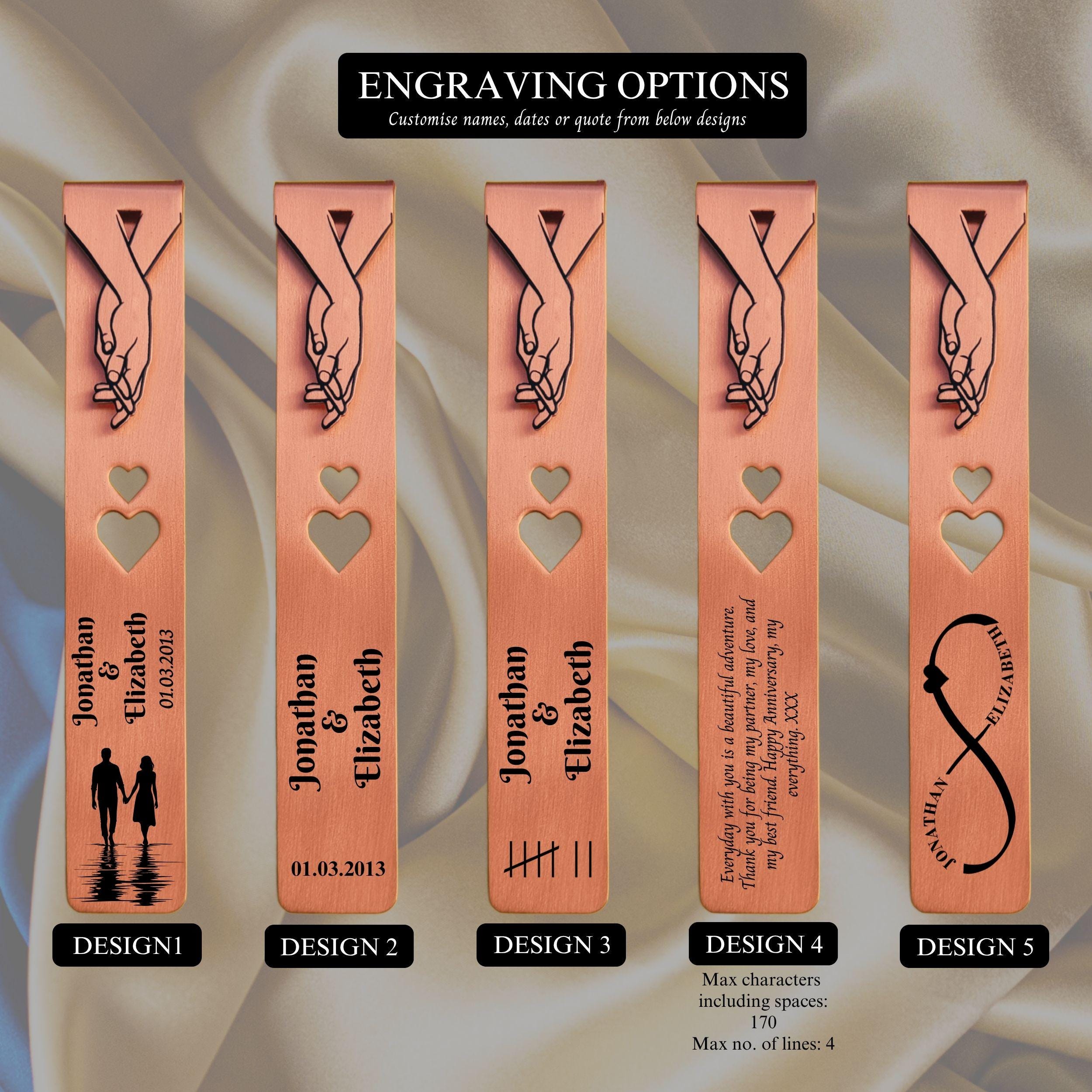Infinite Love 8th Wedding anniversary Bronze anniversary bookmark Rowdy Robin