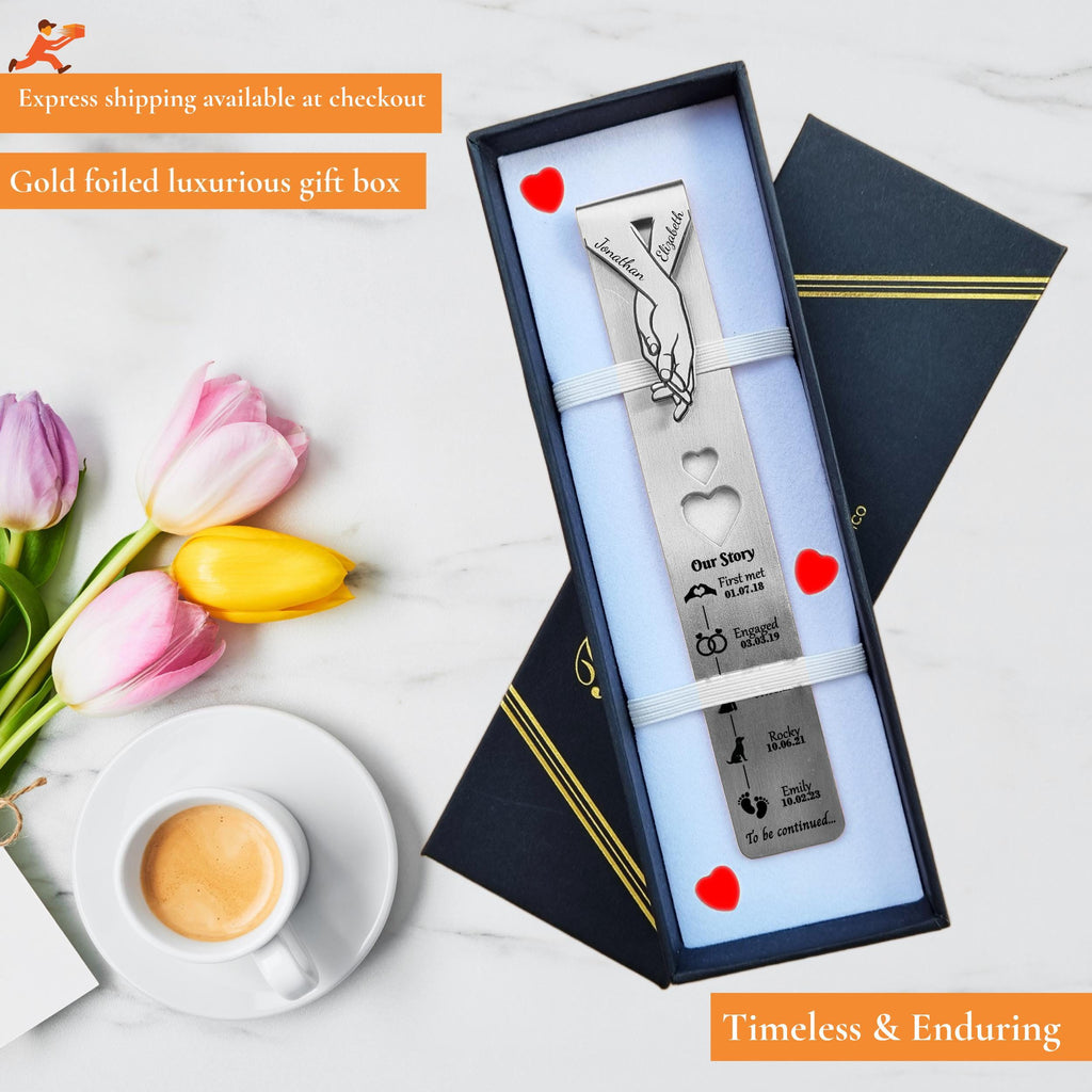 Our Story 11th Wedding Anniversary Steel Anniversary Bookmark Rowdy Robin