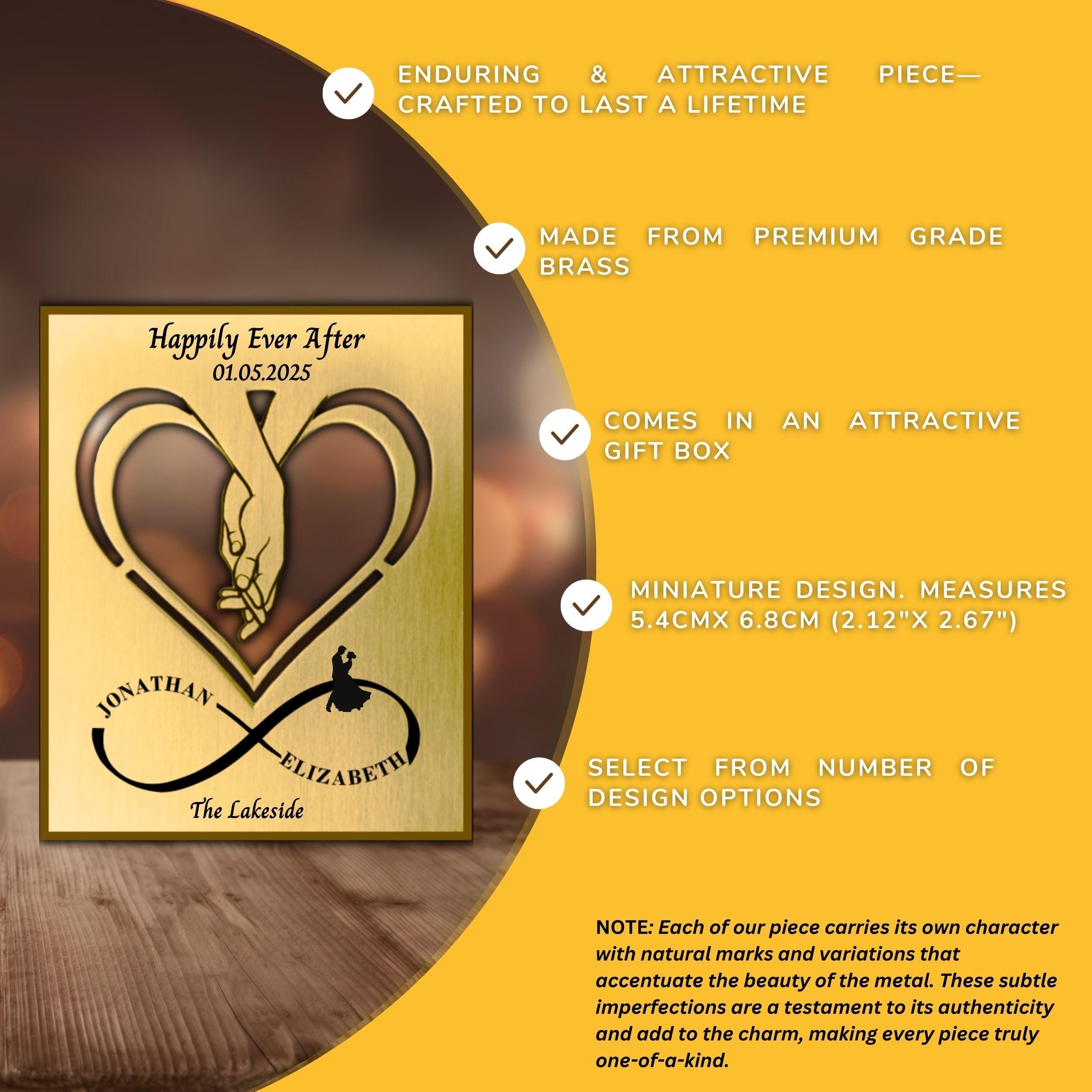 Brass Mantelpiece - Wedding gift Bride & Groom Rowdy Robin