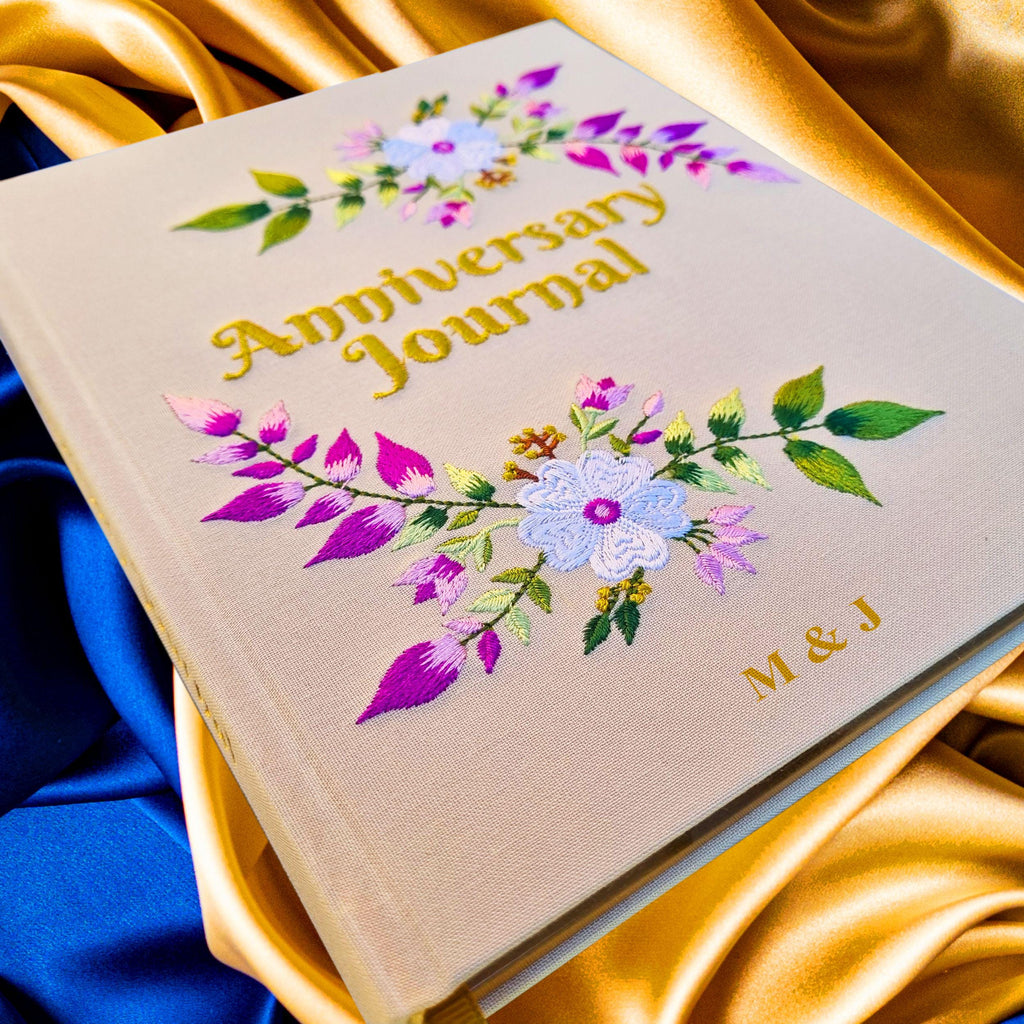 Purple bloom - Wedding Anniversary Journal Paper Anniversary gift Rowdy Robin