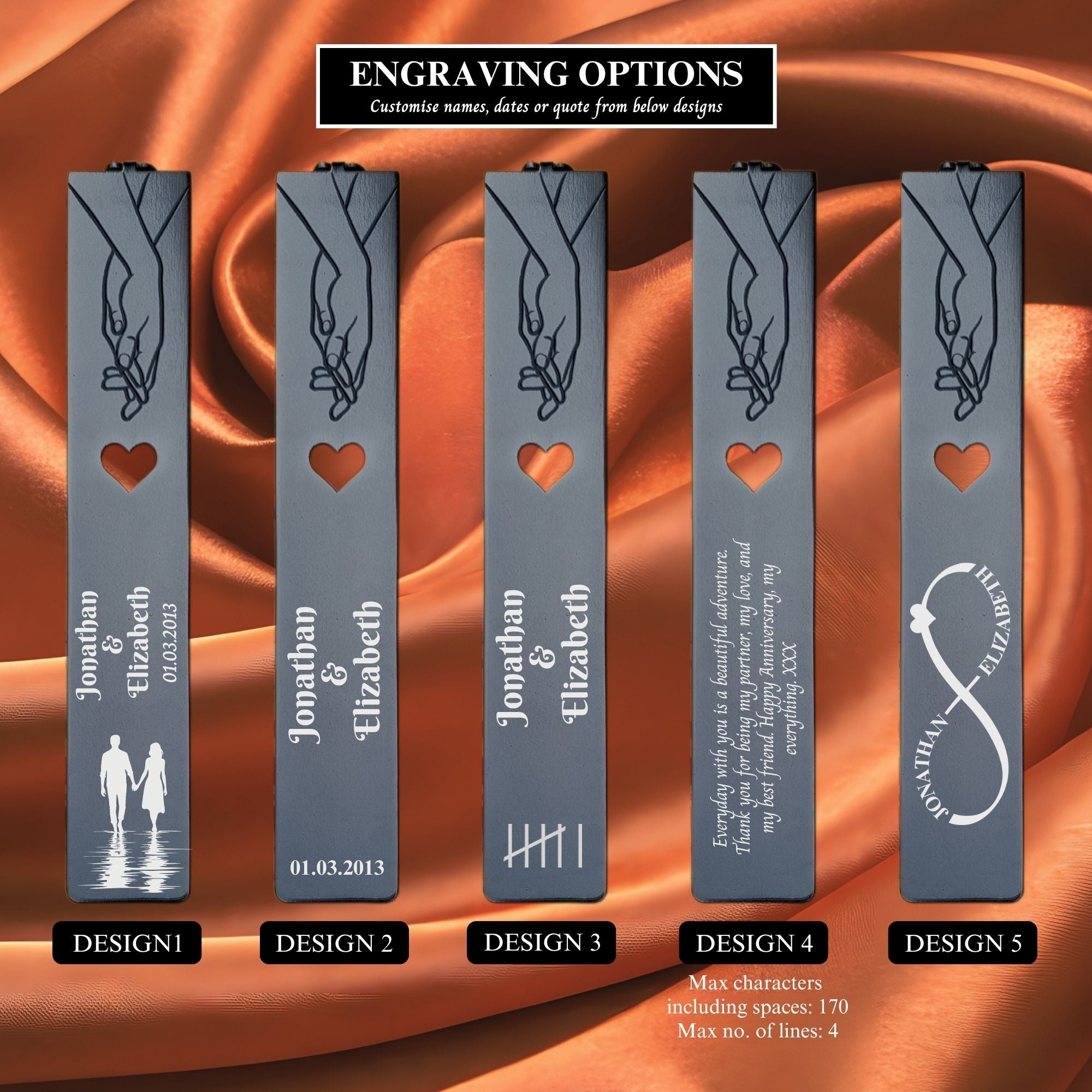 Personalised Iron Bookmark 6th Wedding Anniversary Gift for Wife