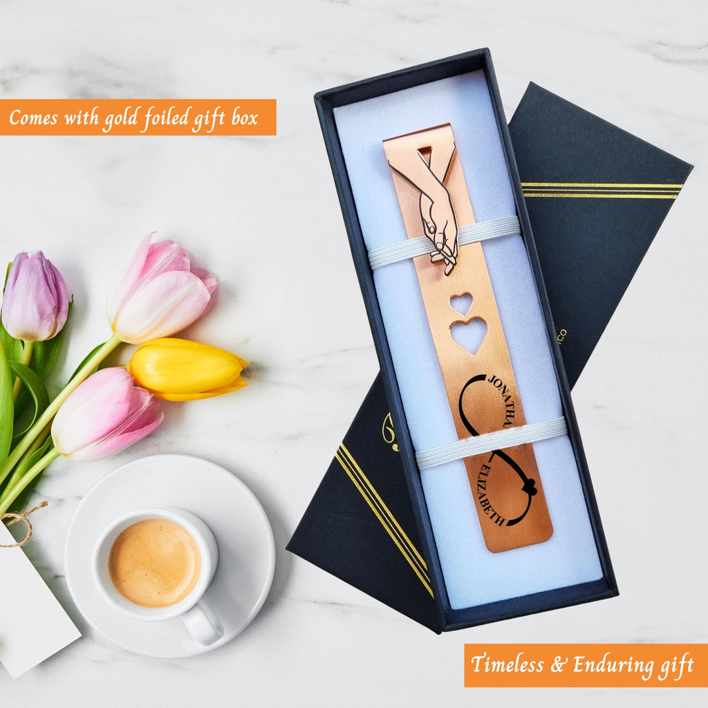 Infinite Love 7th Wedding anniversary Copper bookmark 22nd anniversary Rowdy Robin