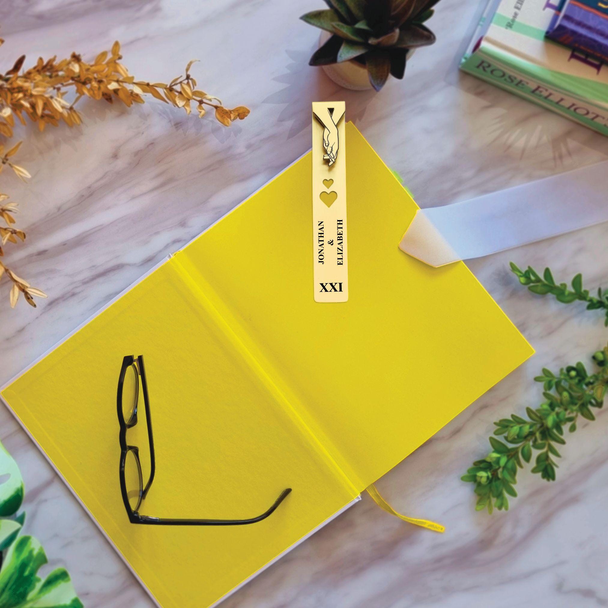 Infinite Love 21st Wedding Anniversary Brass Bookmark Rowdy Robin