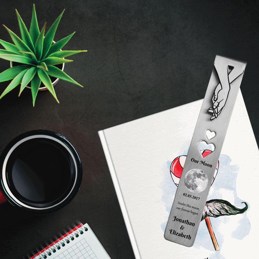 Our moon 11th Wedding Anniversary Steel Anniversary Bookmark Rowdy Robin
