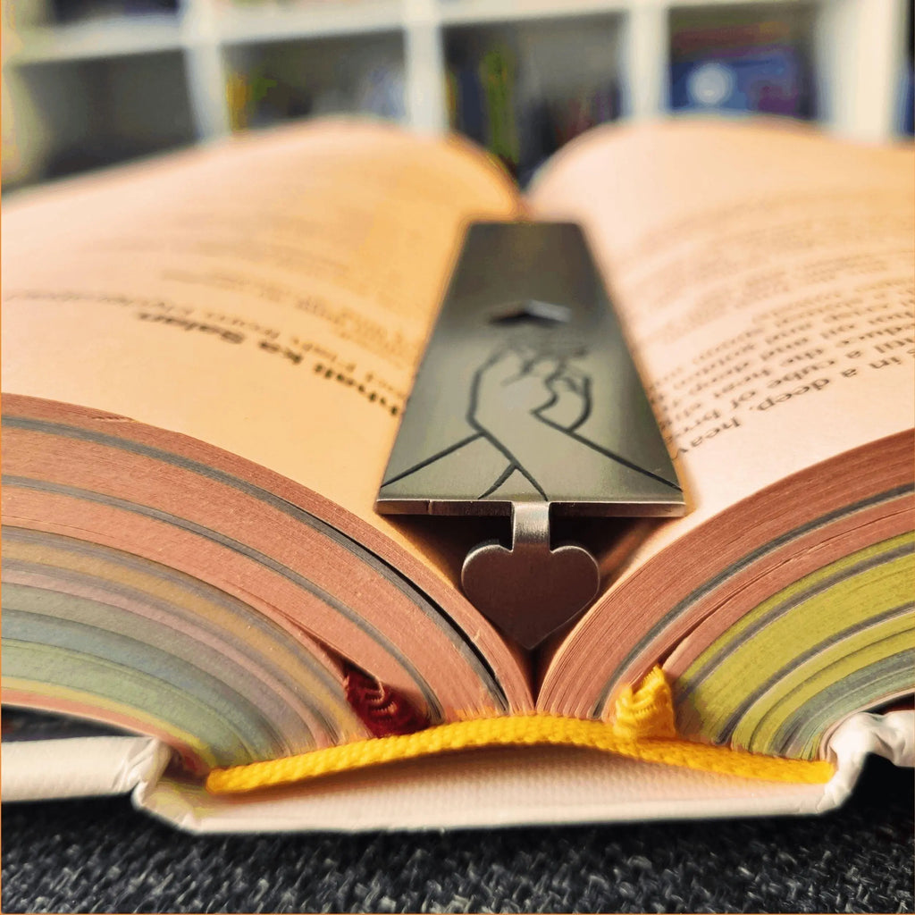 Infinite Love 6th Wedding anniversary Iron Anniversary bookmark with heart Rowdy Robin