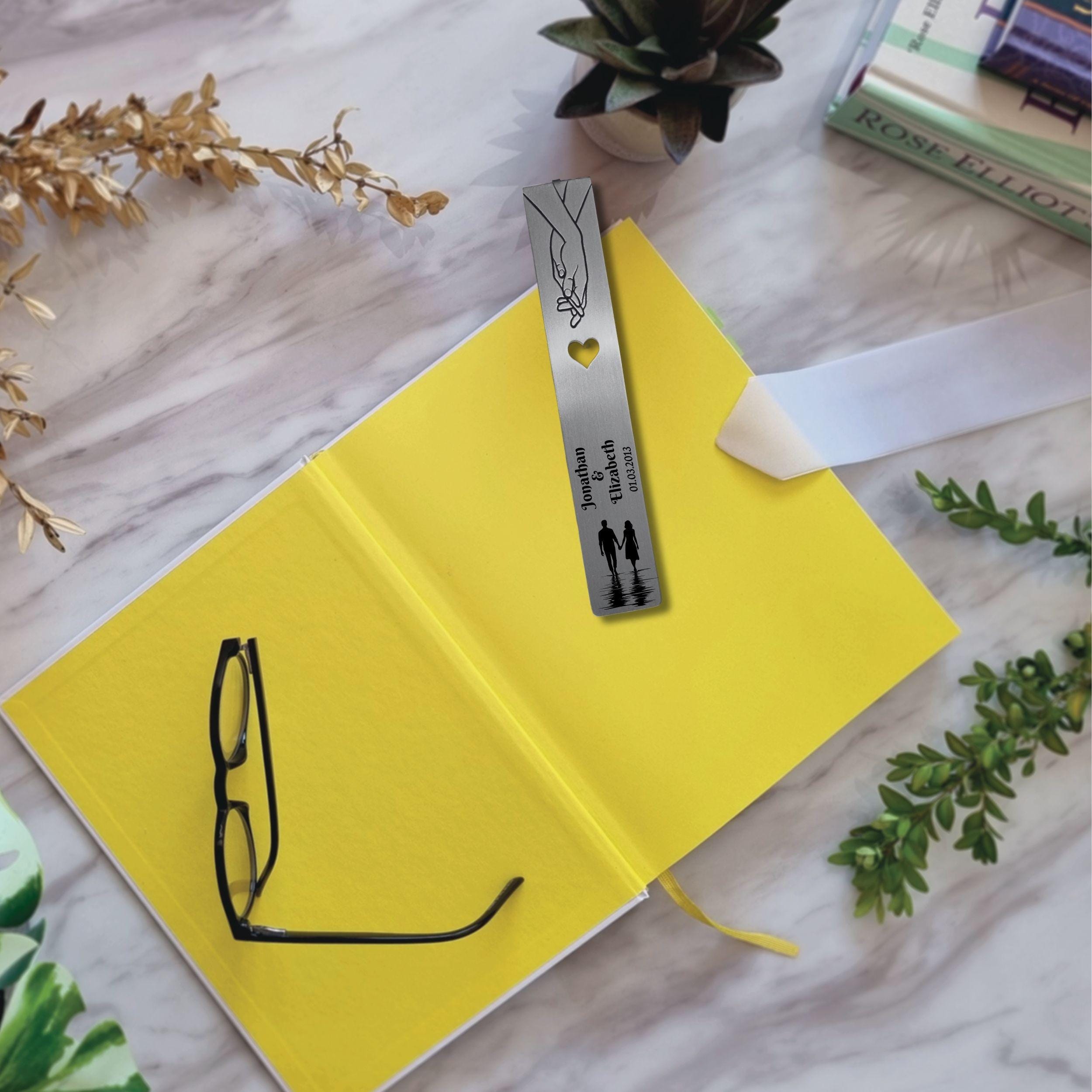 Infinite love 11th Wedding Anniversary Steel Anniversary Bookmark with Heart Rowdy Robin