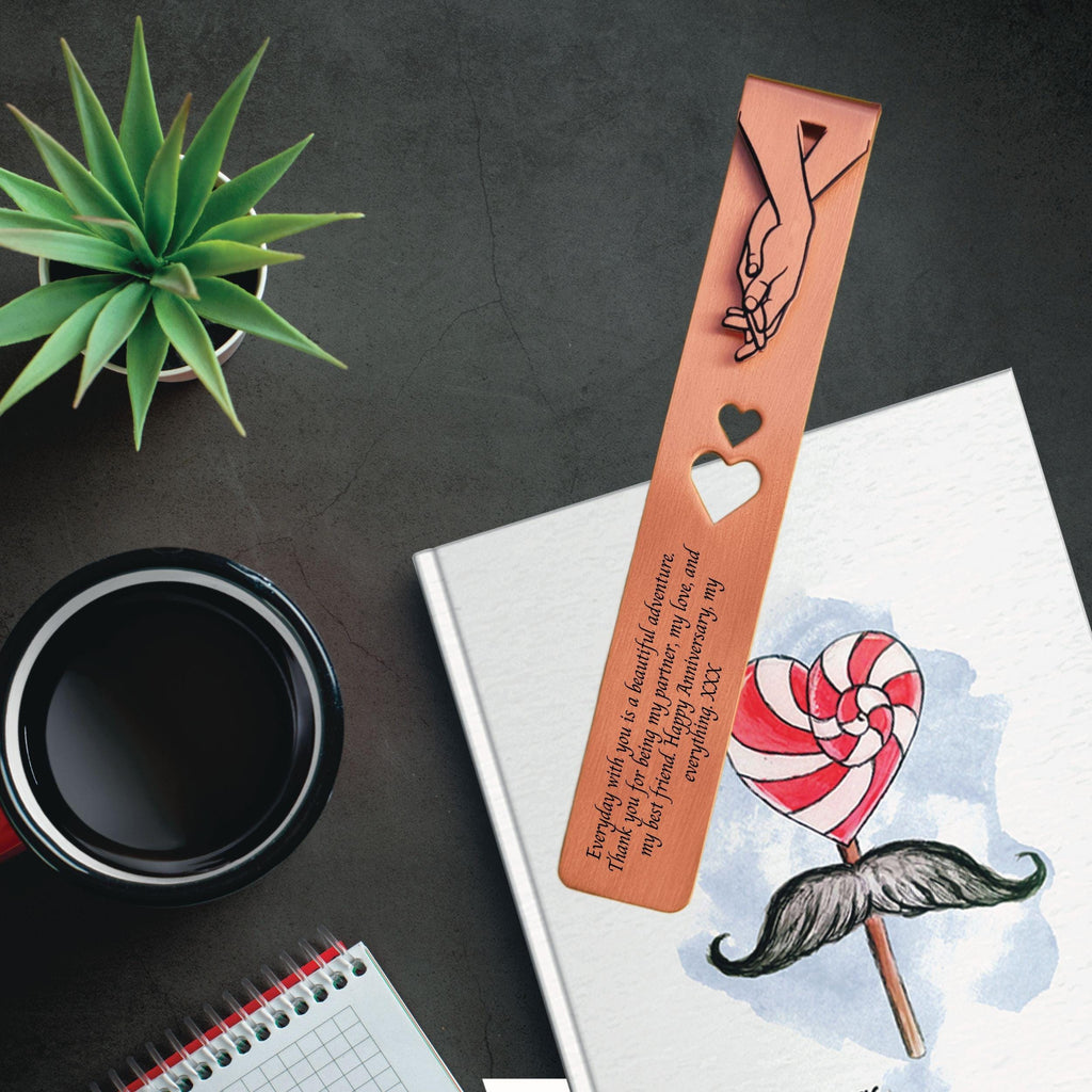 Infinite Love 7th Wedding anniversary Copper bookmark 22nd anniversary Rowdy Robin