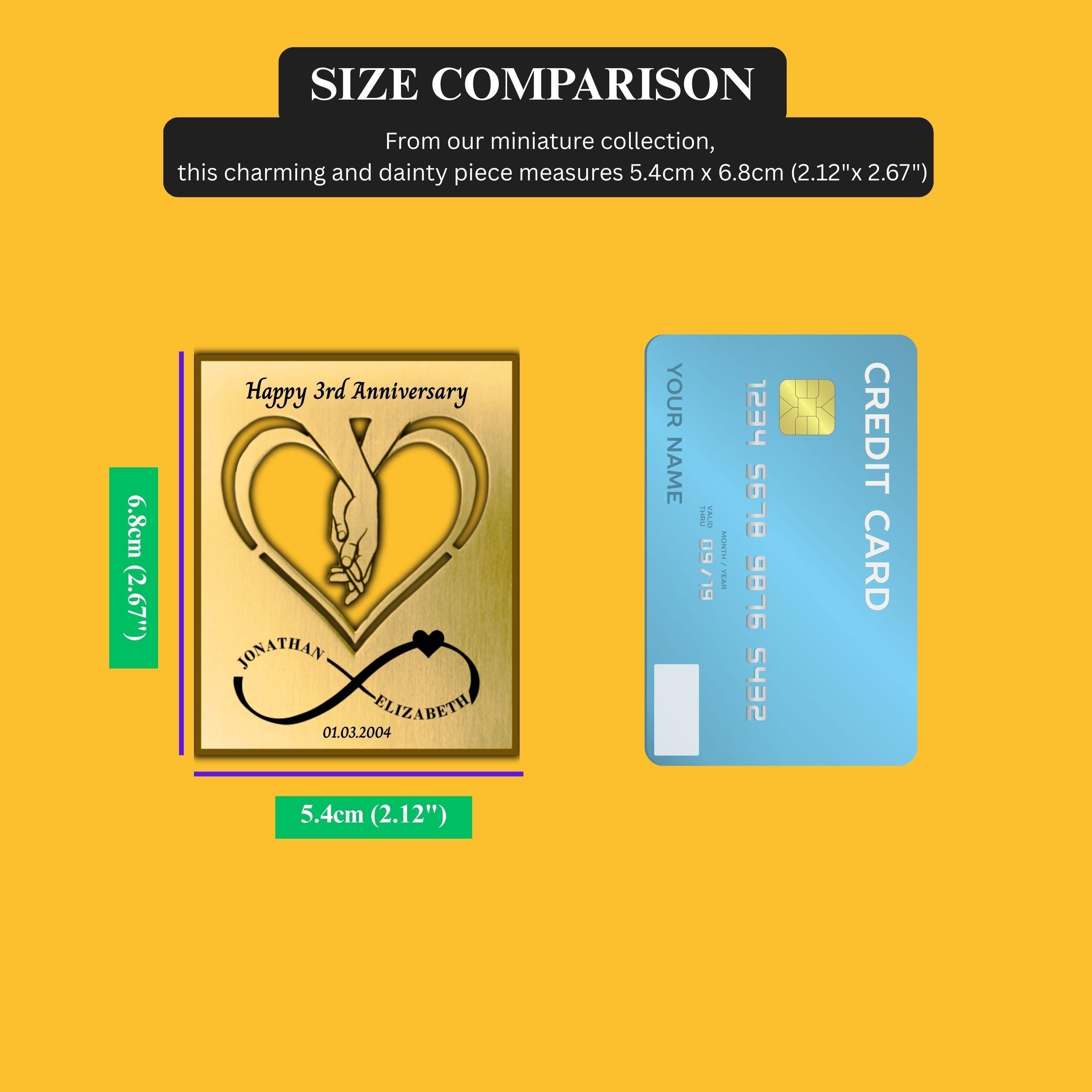 Personalised Wedding Anniversary gift mantelpiece Anniversary Present for couple Rowdy Robin