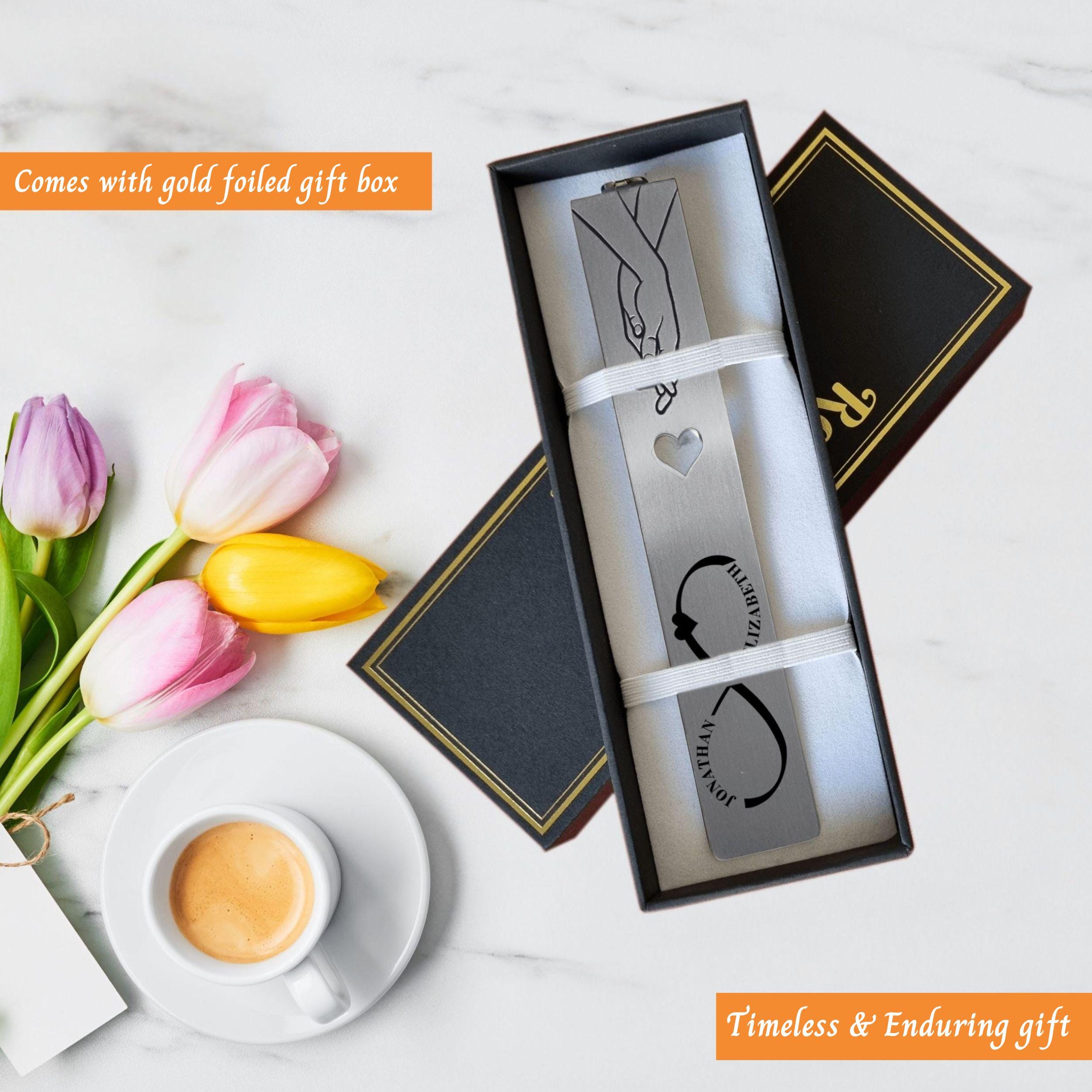 Infinite love 11th Wedding Anniversary Steel Anniversary Bookmark with Heart Rowdy Robin