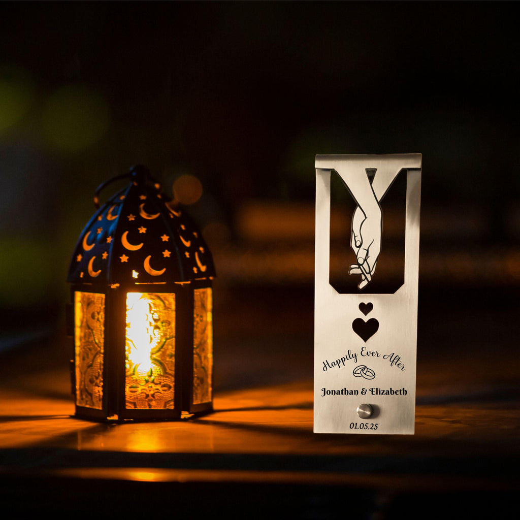 Personalised Wedding Gift for Couple Custom Engraved Metal Keepsake Newly wed Gift Wedding Decor Customizable Gift for Couples Rowdy Robin