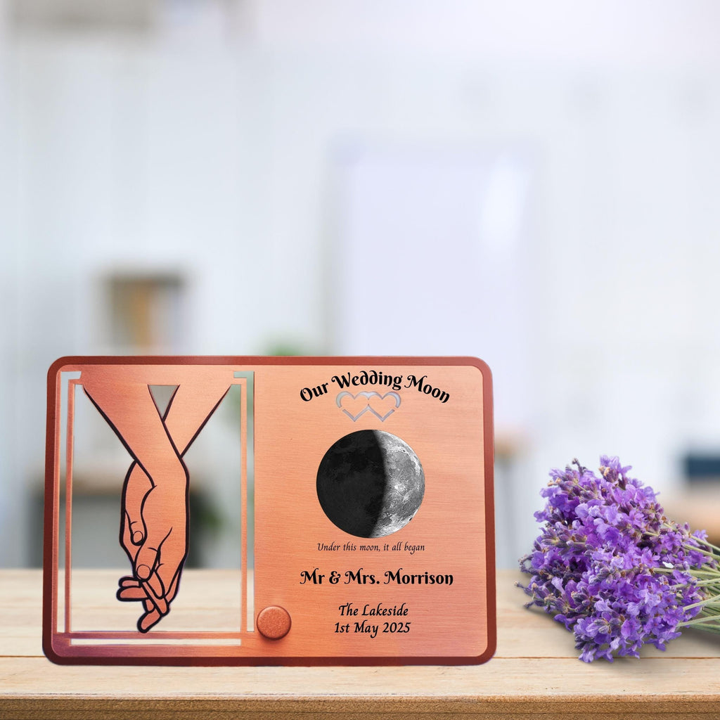 Infinite love Personalised Wedding Gift for couple Copper Frame Rowdy Robin