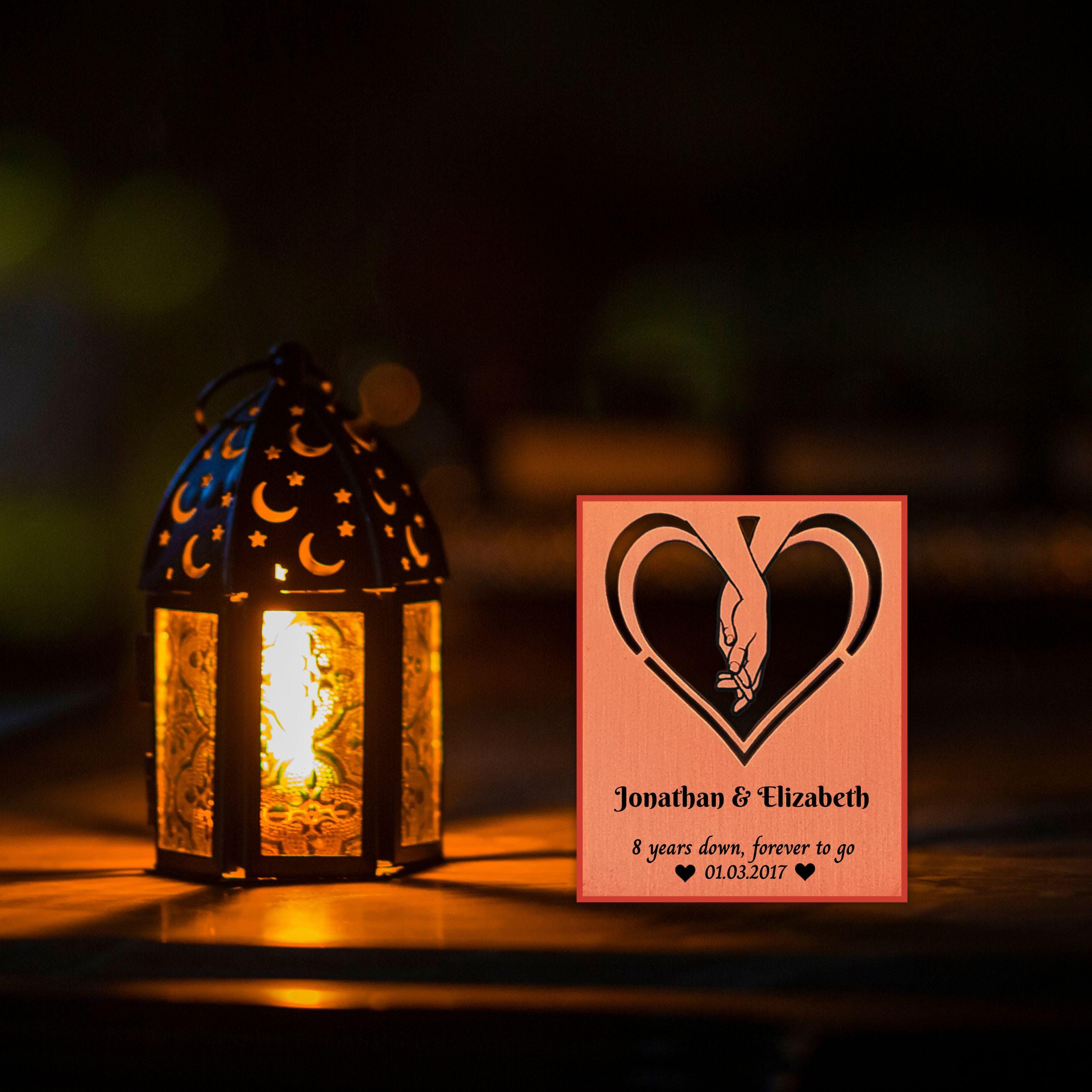 Infinite Love 8th Wedding Anniversary Bronze Anniversary Mantelpiece Rowdy Robin