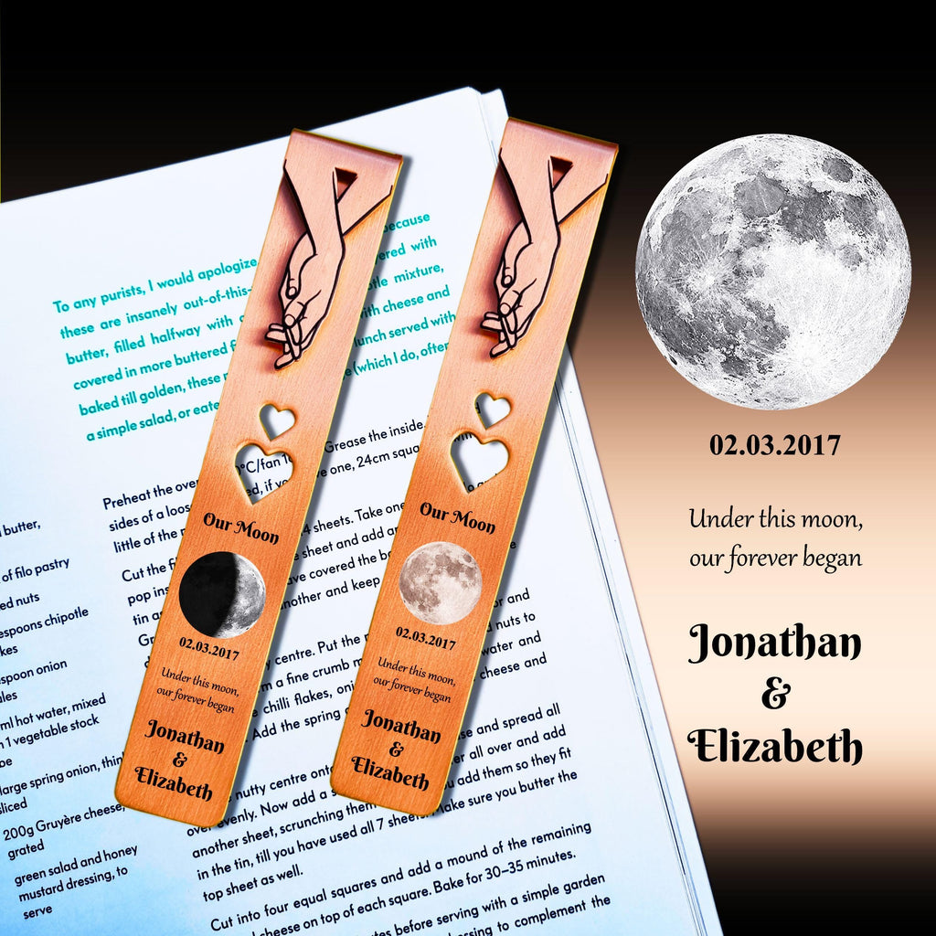 Our Moon 7th Wedding anniversary 22nd anniversary Copper bookmark Rowdy Robin