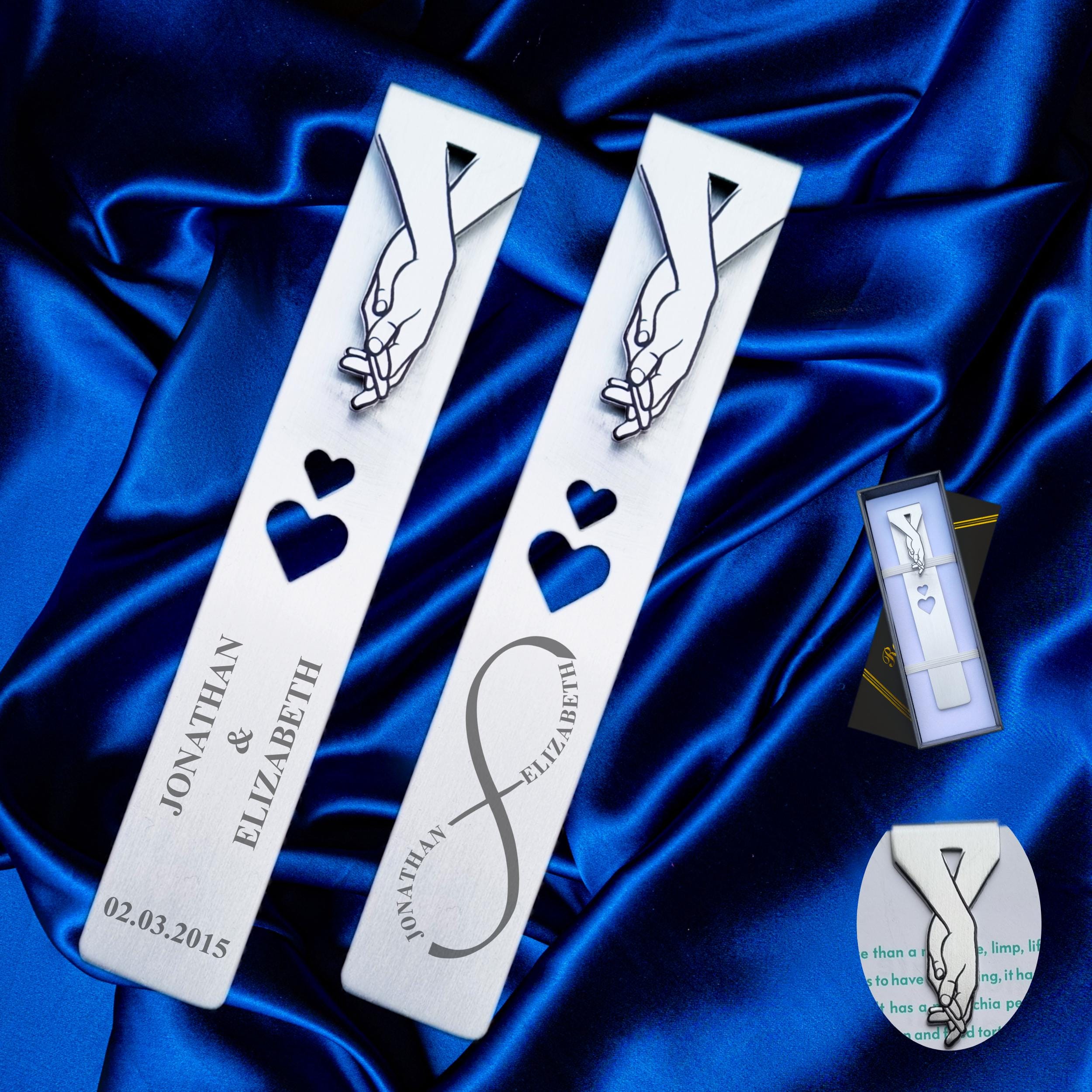 Infinite Love 10th Wedding Anniversary Tin Bookmark Rowdy Robin