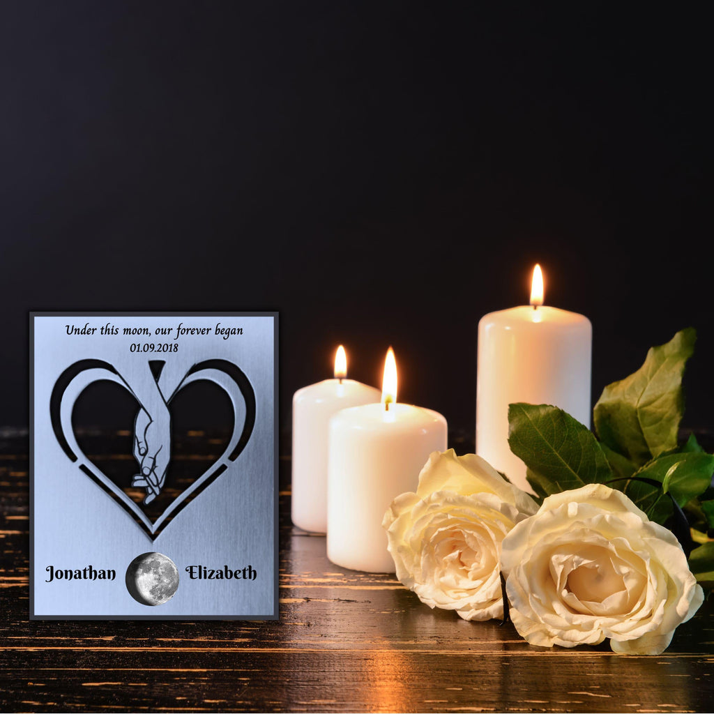 Our Moon 11th Wedding Anniversary Steel Mantelpiece Rowdy Robin