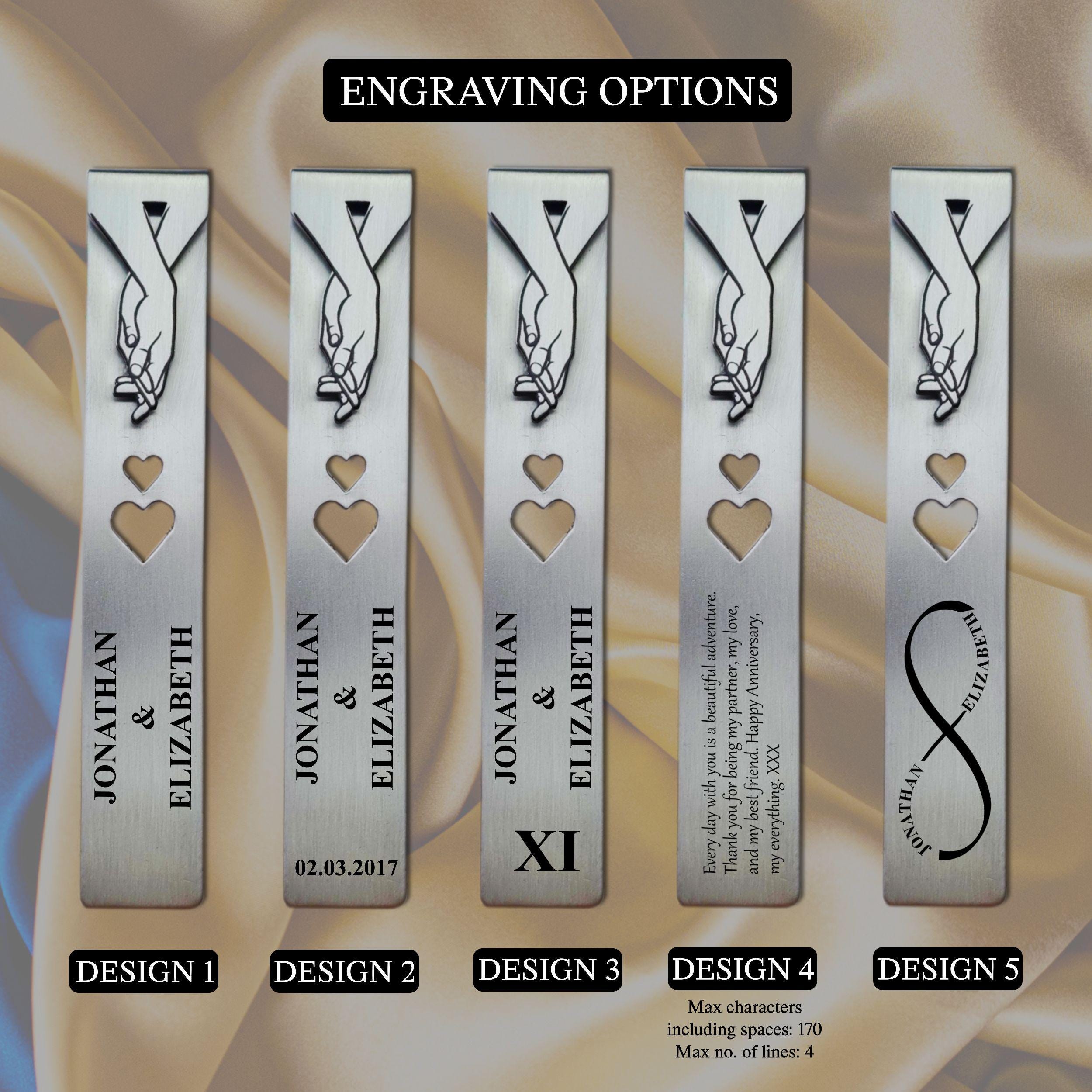 Infinite love 11th Wedding Anniversary Steel Anniversary Bookmark Rowdy Robin