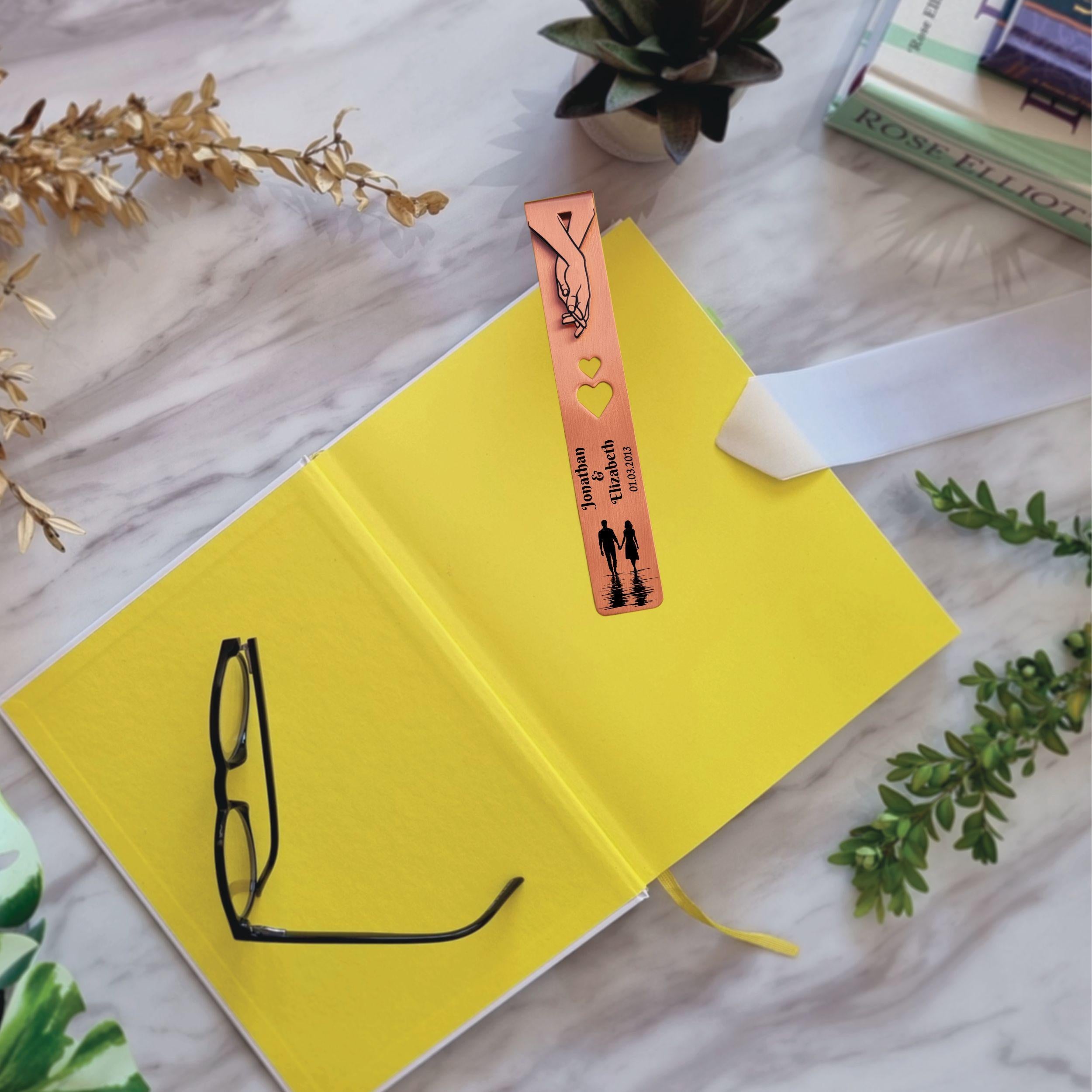 Infinite Love 7th Wedding anniversary Copper bookmark 22nd anniversary Rowdy Robin