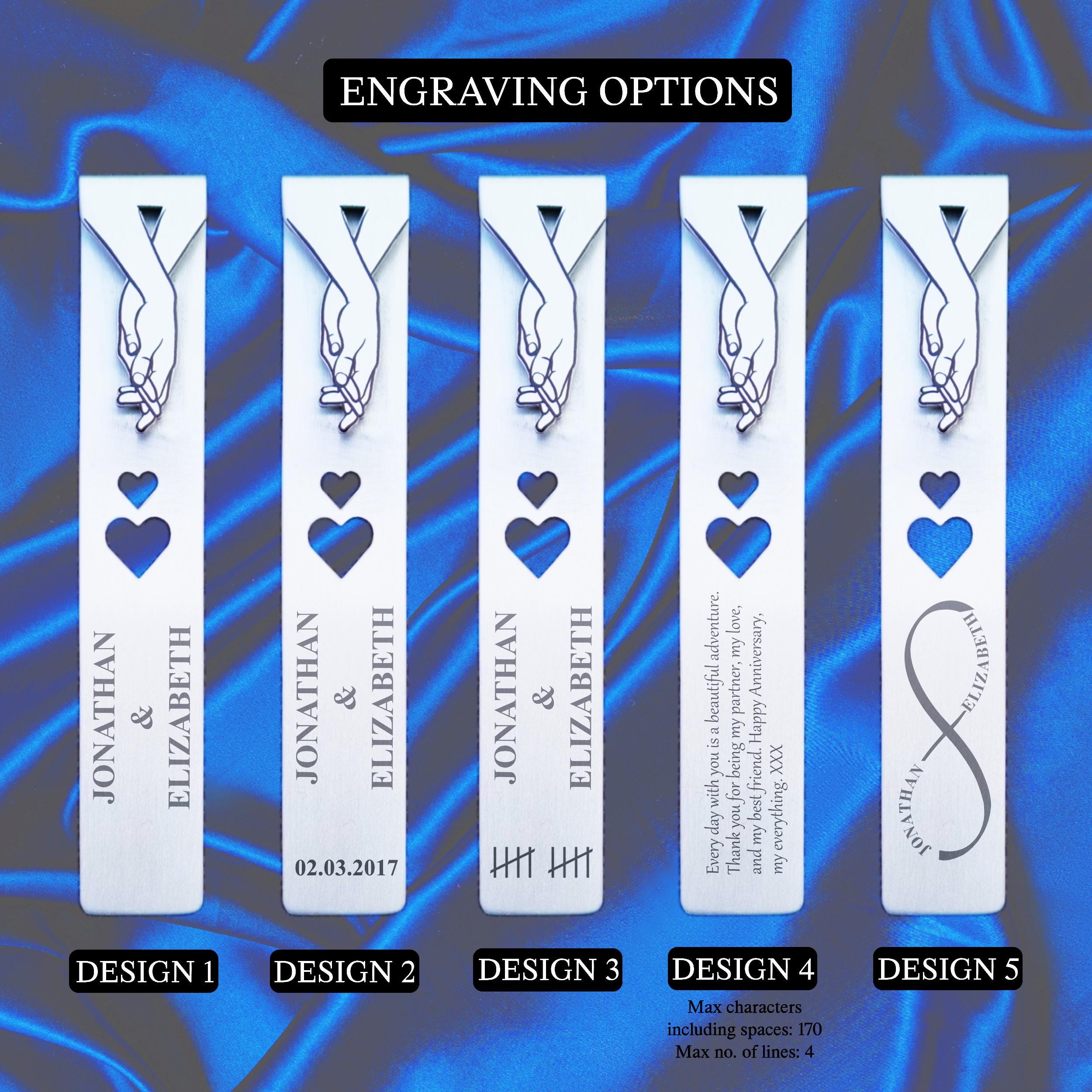 Infinite Love 10th Wedding Anniversary Tin Bookmark Rowdy Robin